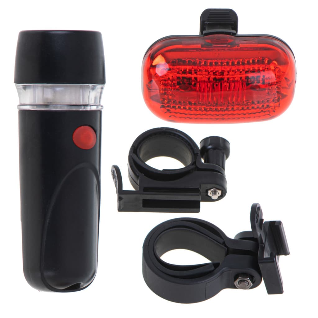 

Oświetlenie rowerowe lampa lampka rowerowa LED przód tył na baterie