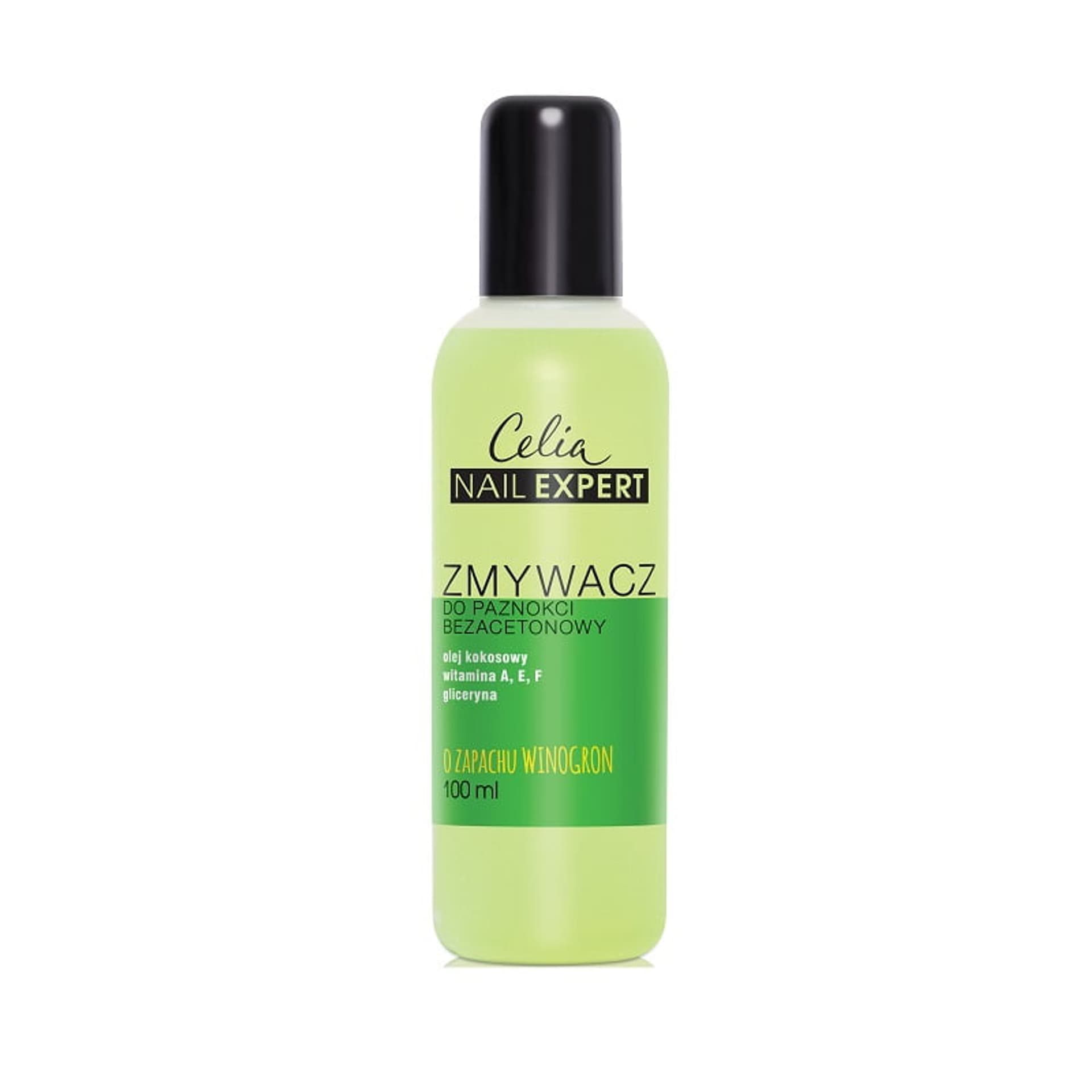 

Celia Nail Expert Zmywacz do paznokci bezacetonowy - zapach Winogron 100ml