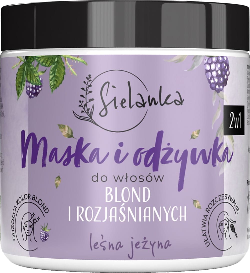 

SIELANKA Maska i odżywka 2w1 do włosów blond i rozjaśnionych - "Leśna Jeżyna" 250ml