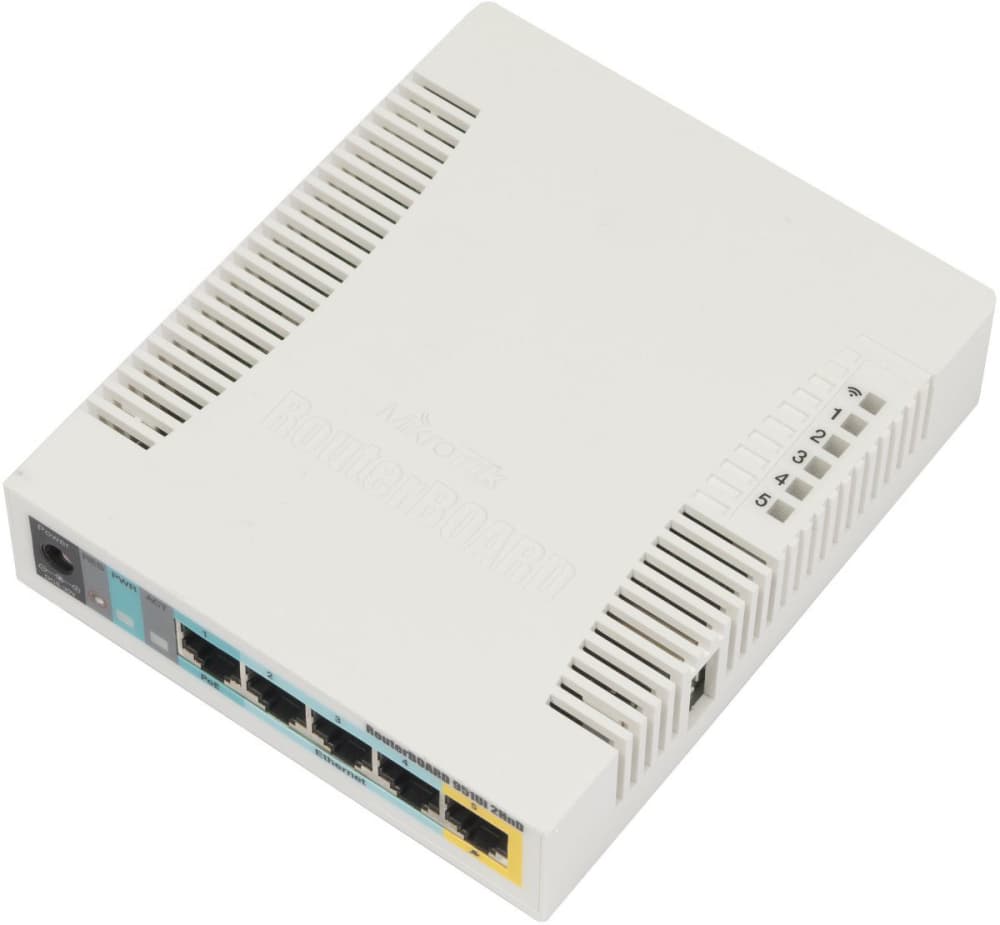 

MIKROTIK RB951UI-2HND ROUTERBOARD PLASTIK CASE 600MHZ, 128MB, 5XFE, 2X2MIMO, 1XUSB, 2,4GHZ, 2,5DBI, L4