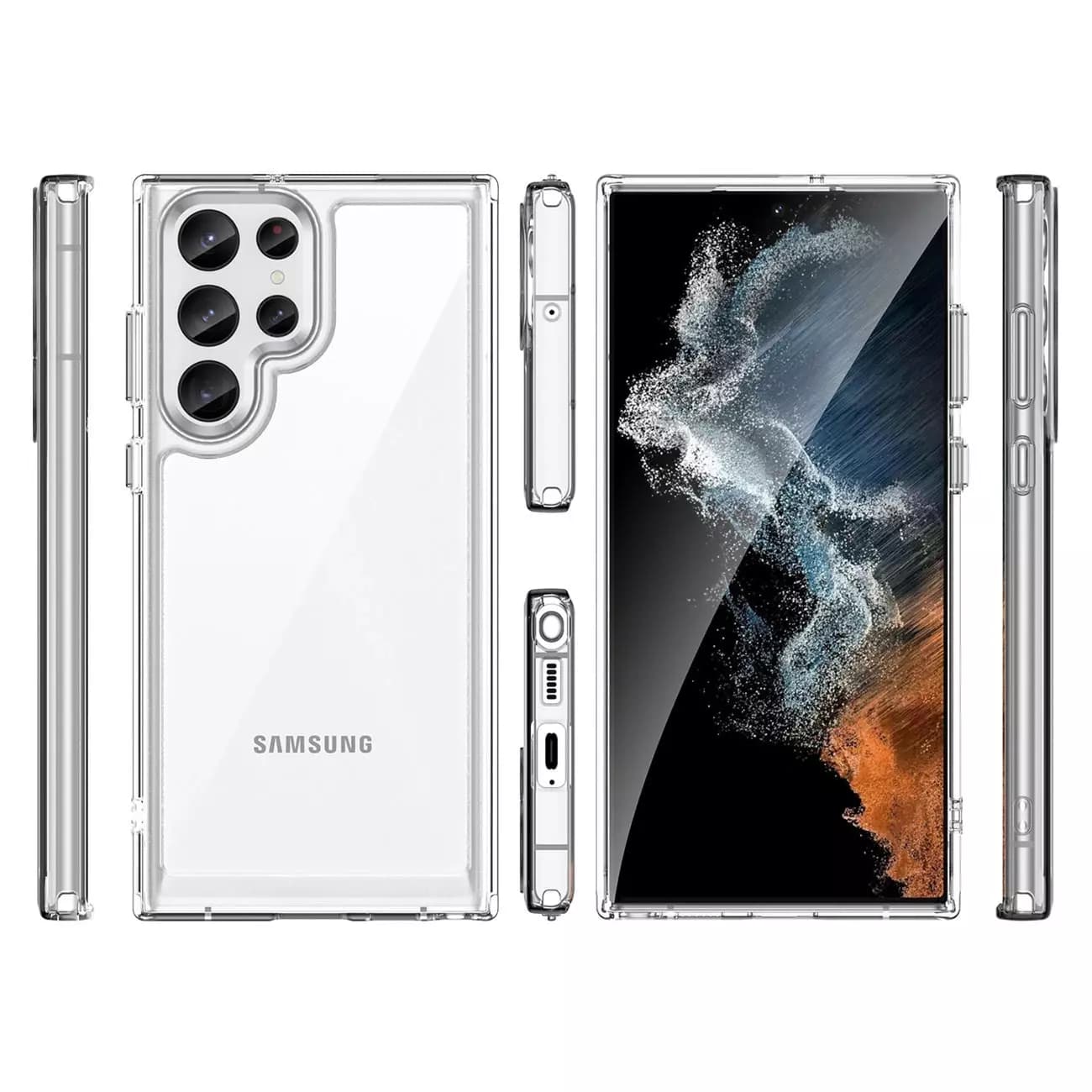 

Etui ochronne Outer Space Case do Samsung Galaxy S23 Ultra pokrowiec z elastyczną ramką Przezroczyste