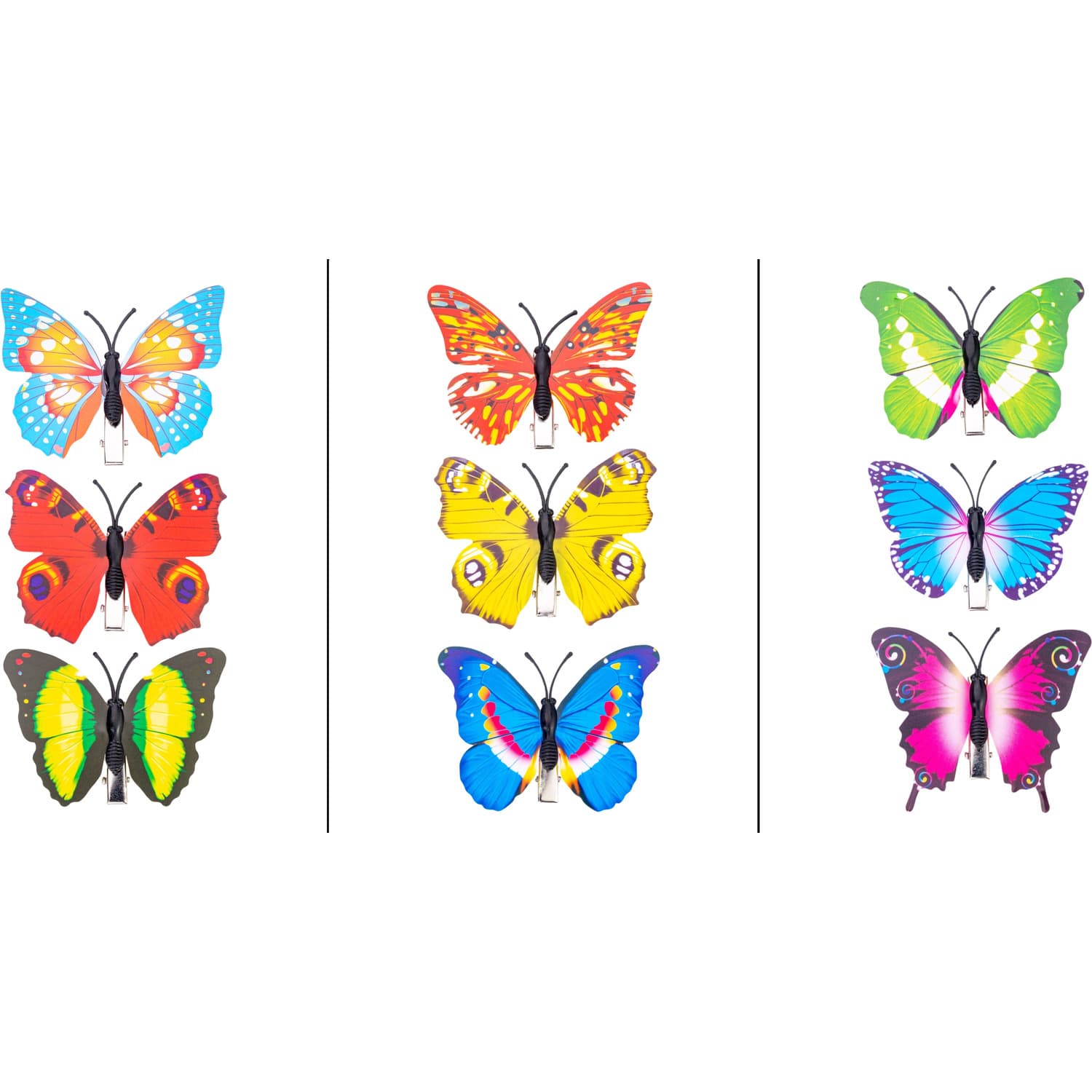 

Motylki dekoracyjne na klipsie 7,5cm (3) MOD-5397 ALIGA, 3) mod-5397 alig
