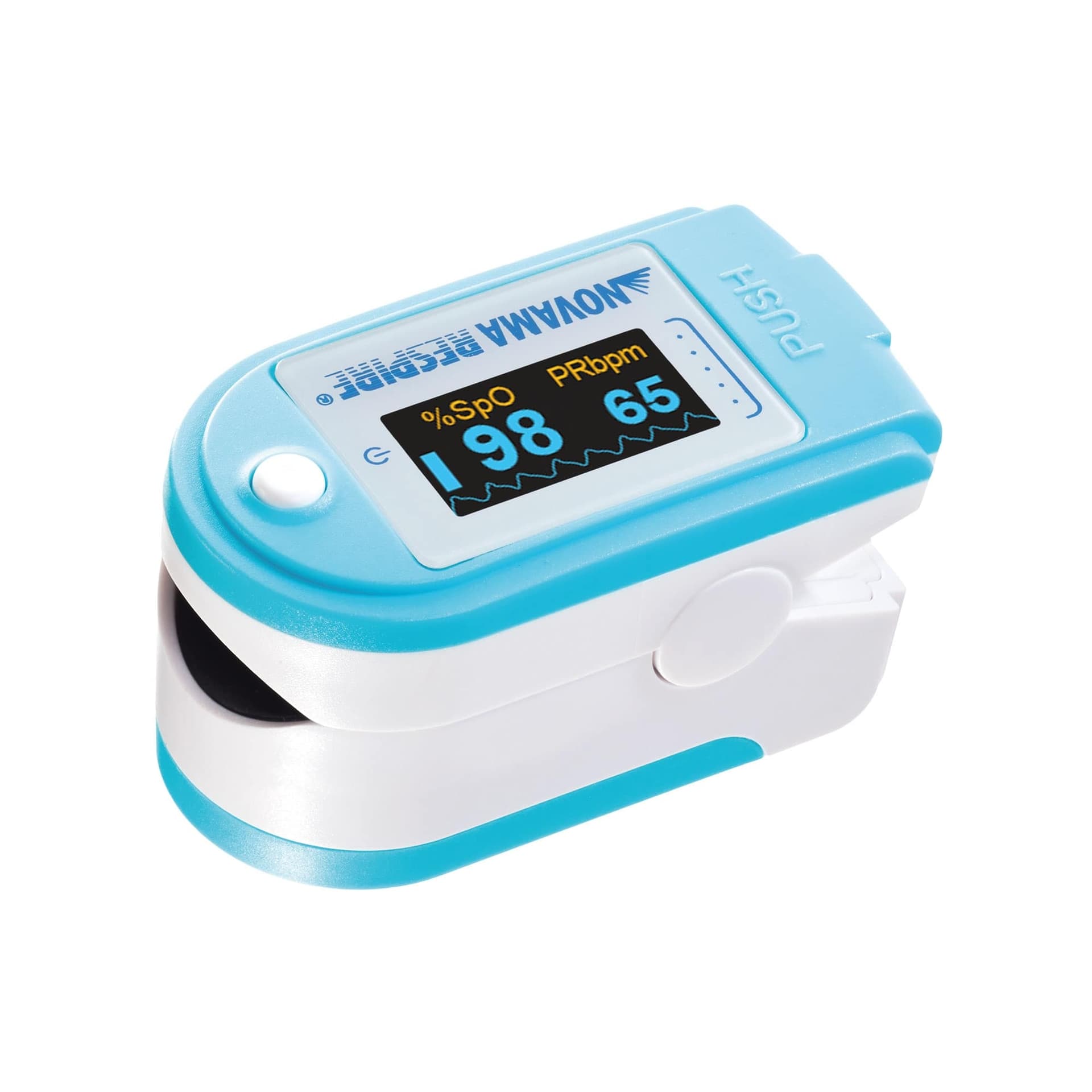 

Pulsoksymetr NOVAMA Respire Blue z Bluetooth Pulsoksymetr z POLSKĄAPLIKACJĄ na Android i iOS