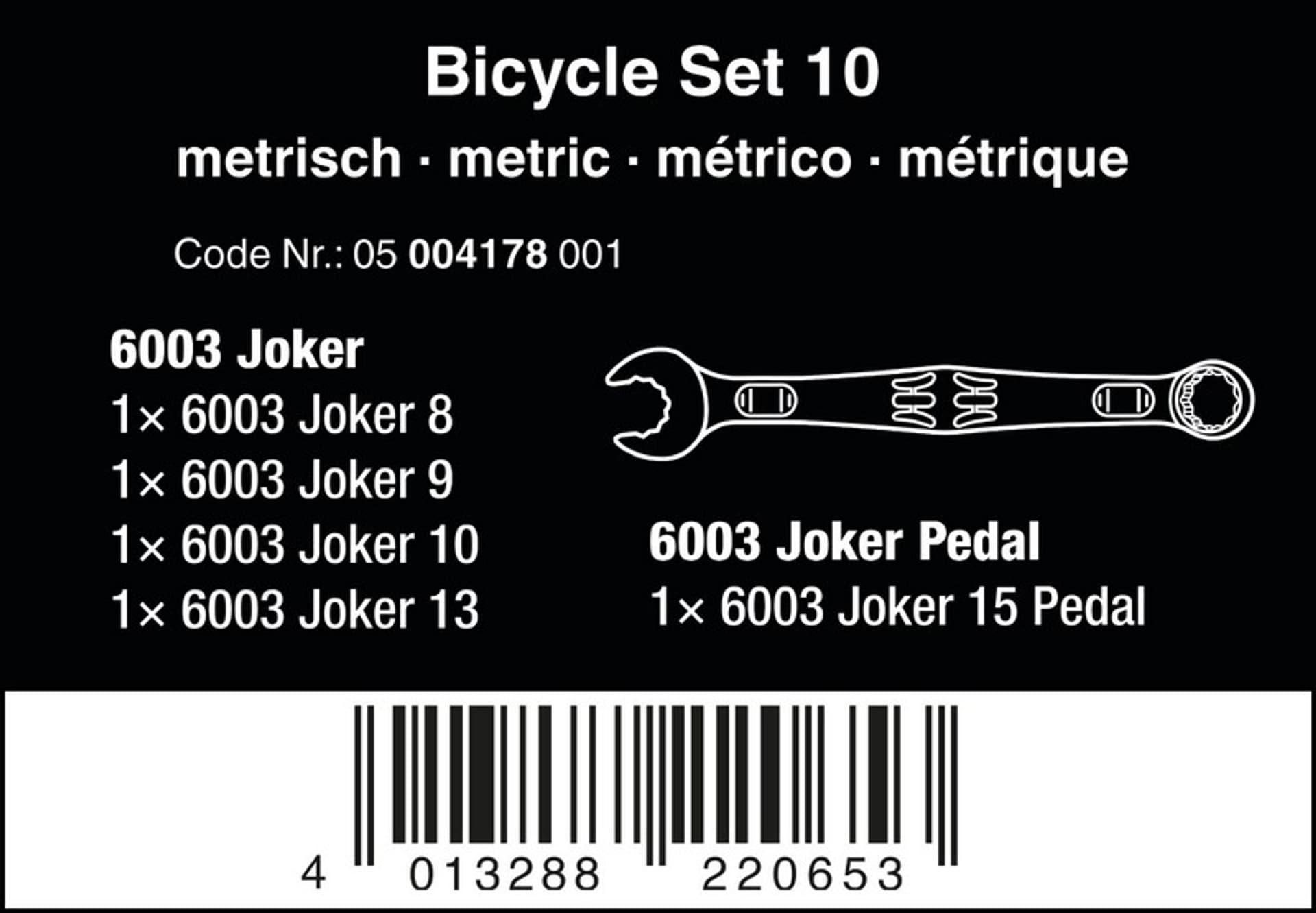 

ZESTAW KLUCZY PŁASKO-OCZKOWYCH BICYCLE SET 10SZT.