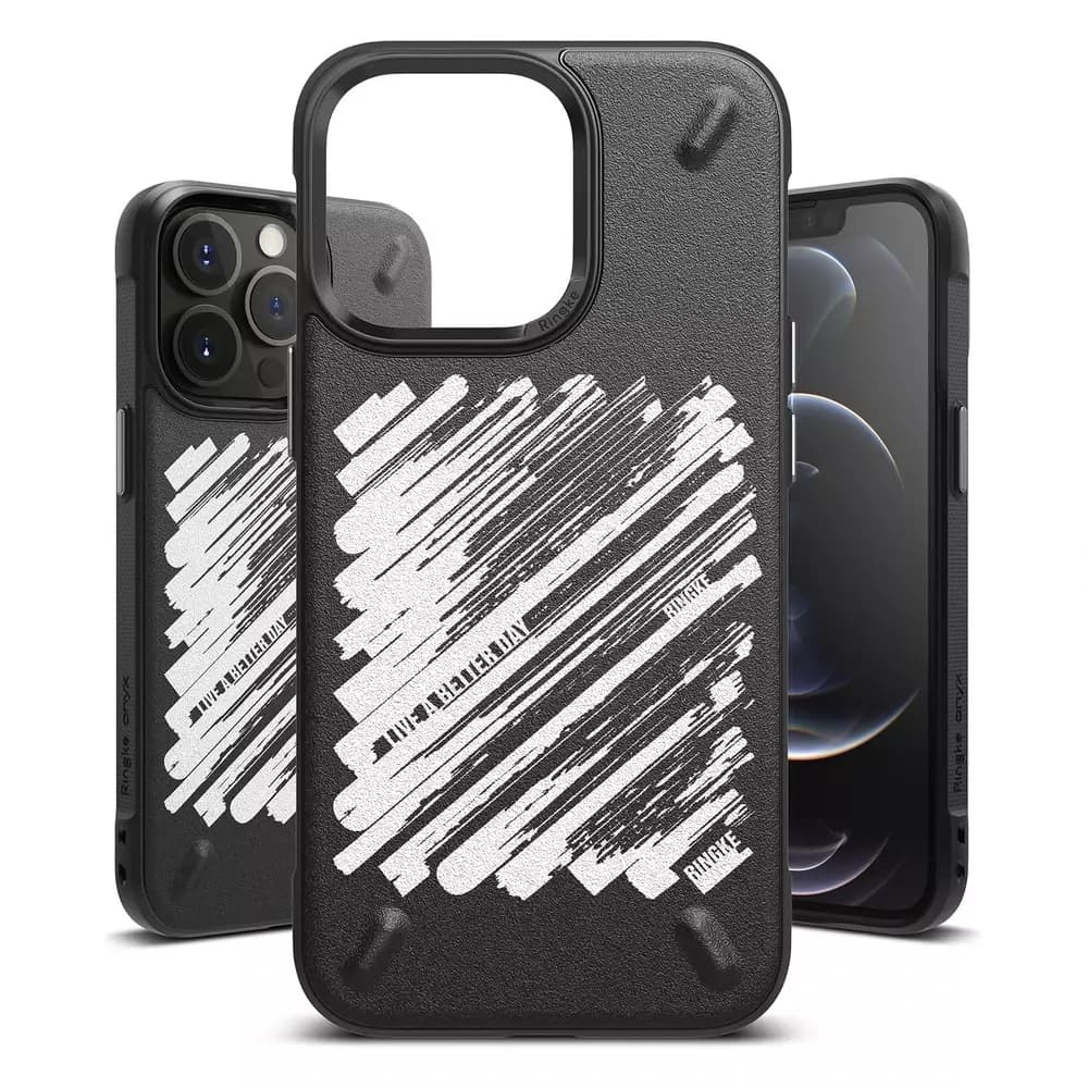 

Ringke Onyx Design wytrzymałe etui pokrowiec iPhone 13 Pro Max czarny (Paint) (OD556E229)