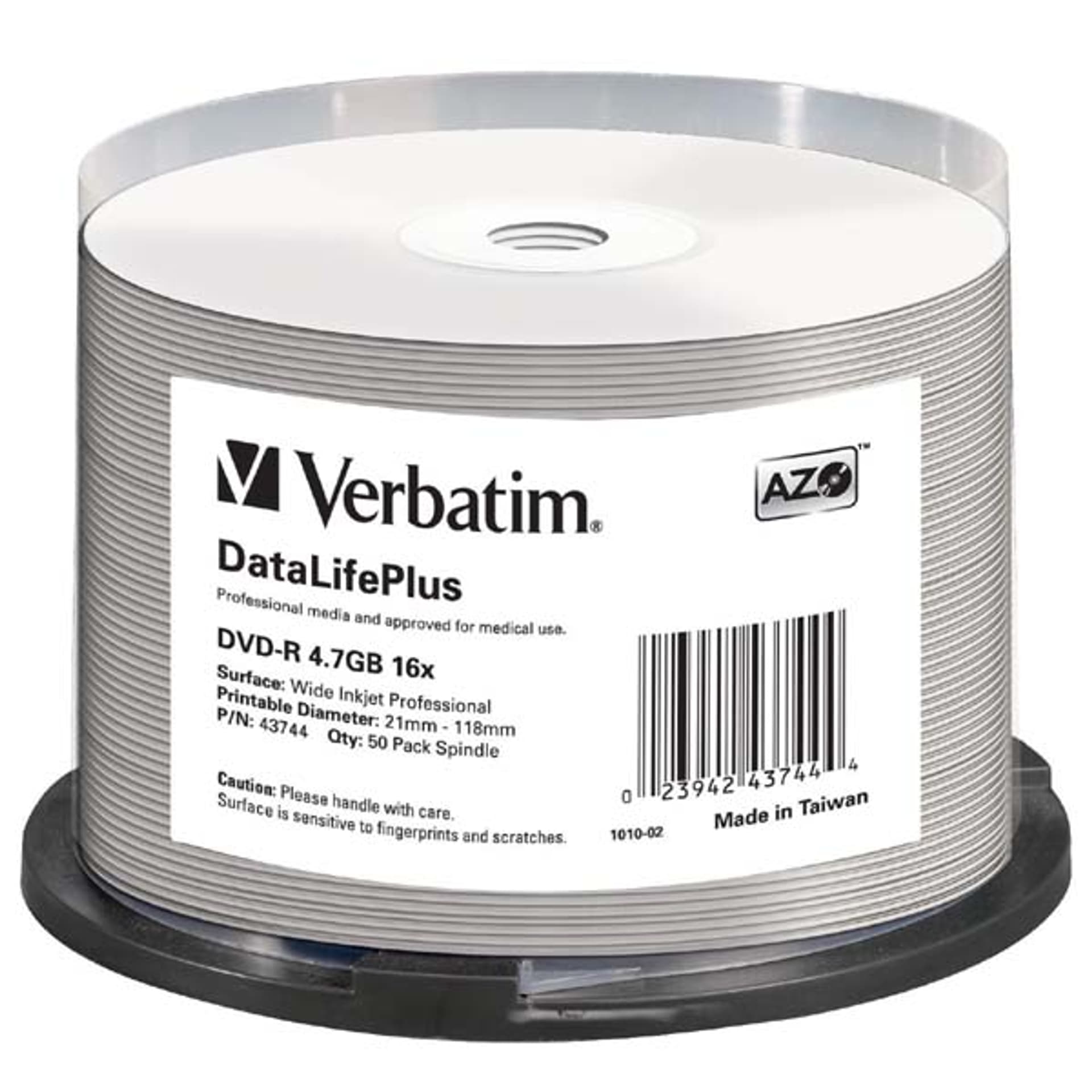 

DVD-R VERBATIM 4.7 GB 16x Cake 50 szt.