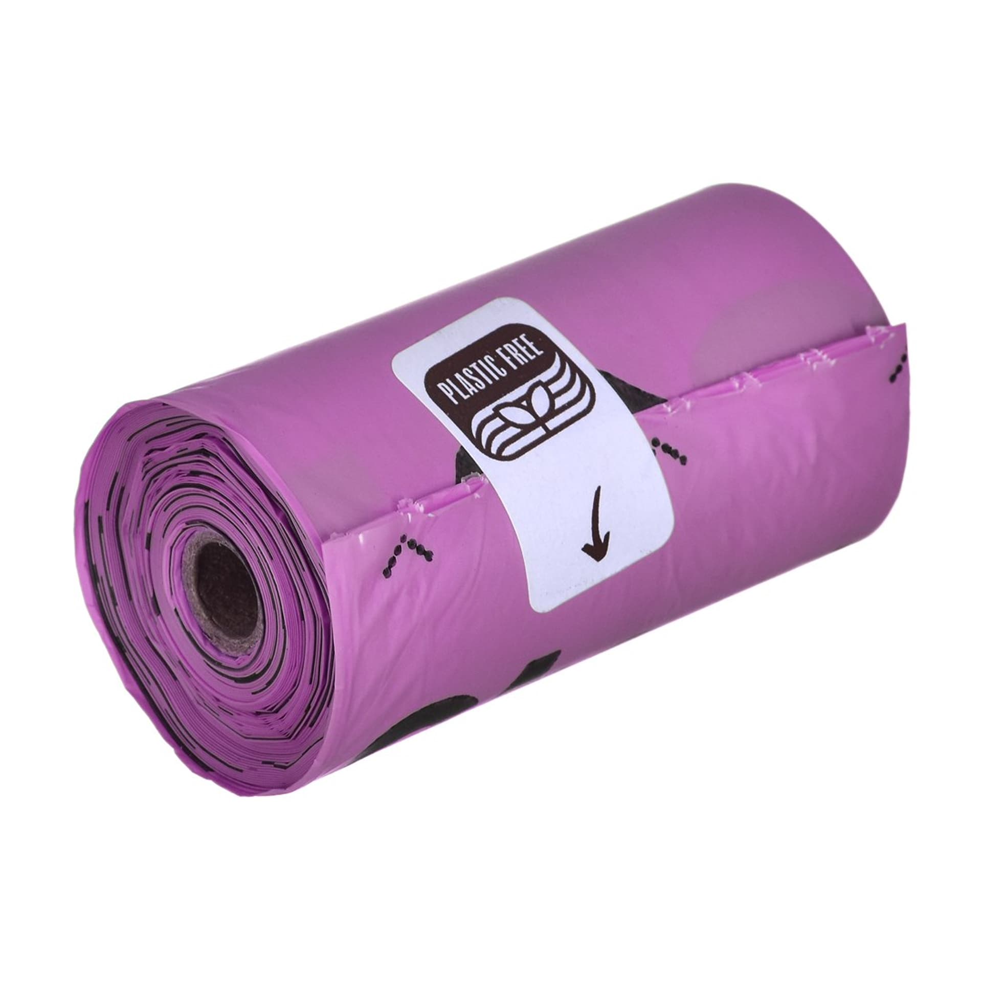 

Kompostowalne BIOworki na odchody 1x15szt, różowy