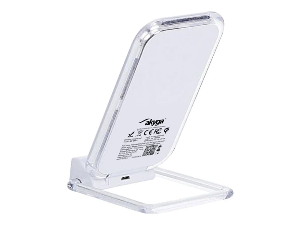 

AKY AK-QI-03 Akyga Ładowarka bezprzewodowa indukcyjna QI AK-QI-03 5V max 1.5A 2x USB 2.0 QC