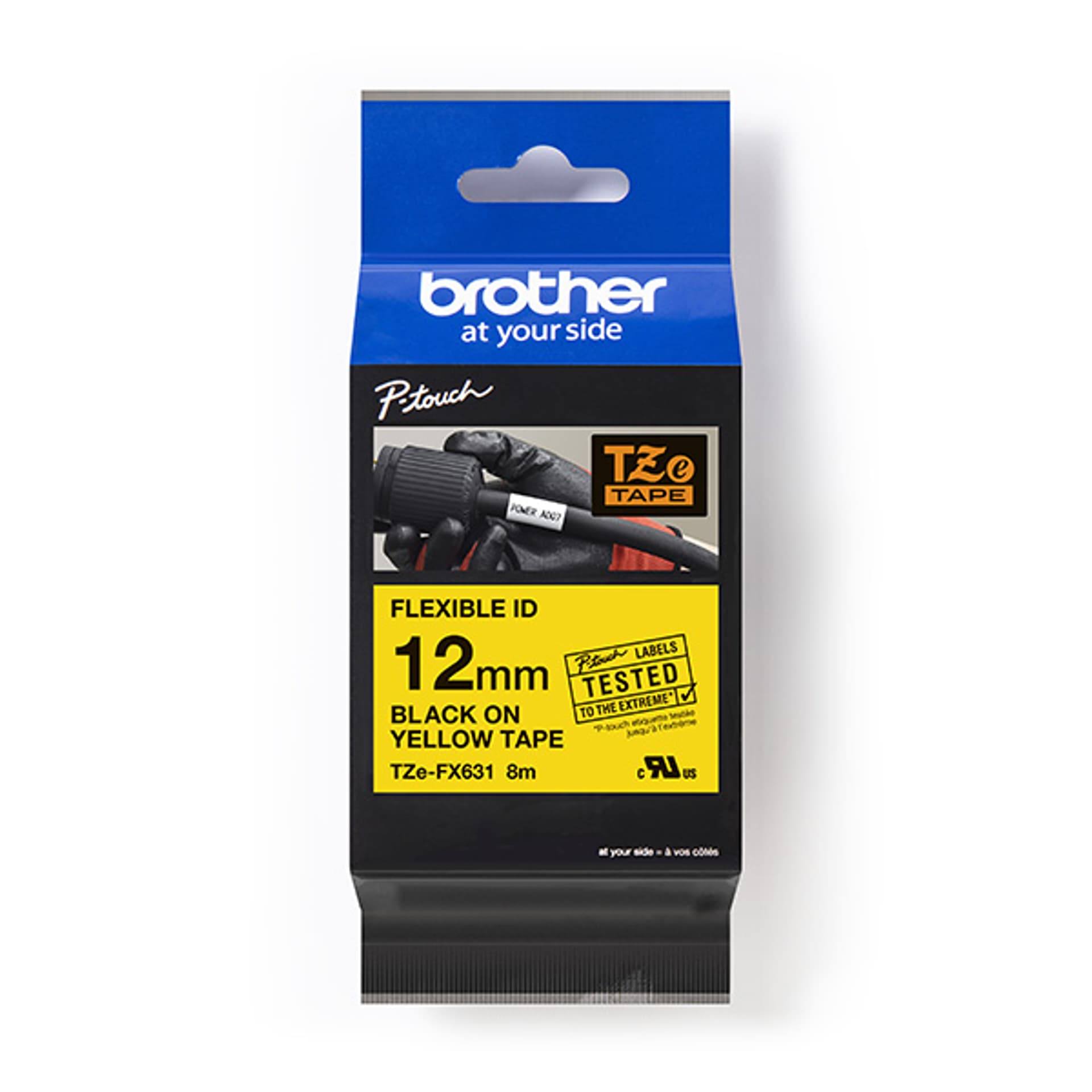 

Taśma BROTHER Identyfikacyjna Flexi ID Czarny TZe-FX631