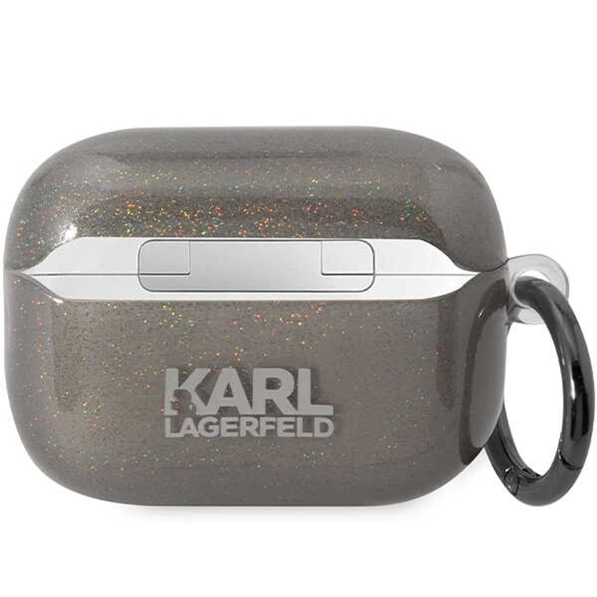 

Karl Lagerfeld KLAP2HNKCTGK Airpods Pro 2 cover czarny/black Gliter Karl&Choupette