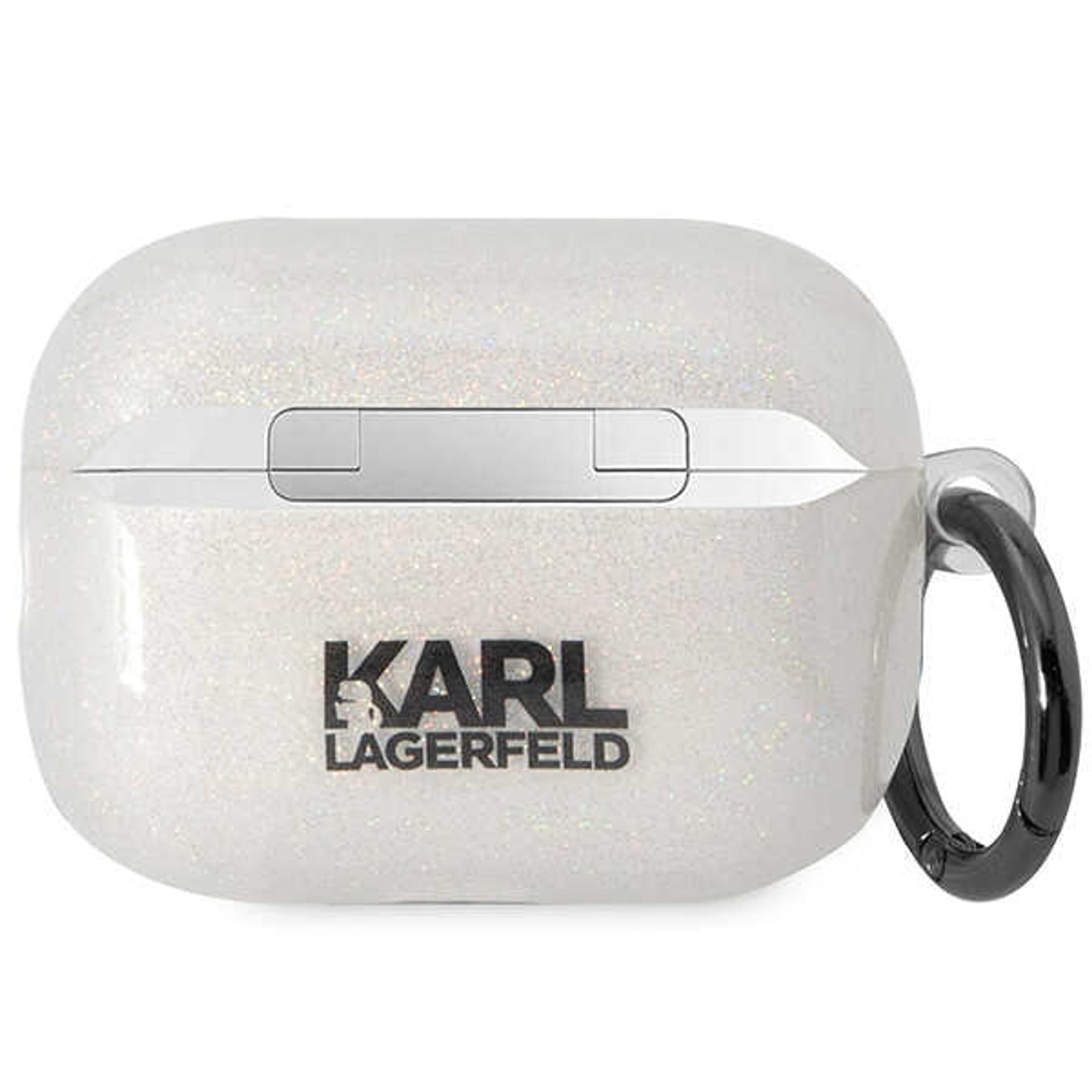 

Karl Lagerfeld KLAP2HNKCTGT Airpods Pro 2 cover transparent Gliter Karl&Choupette