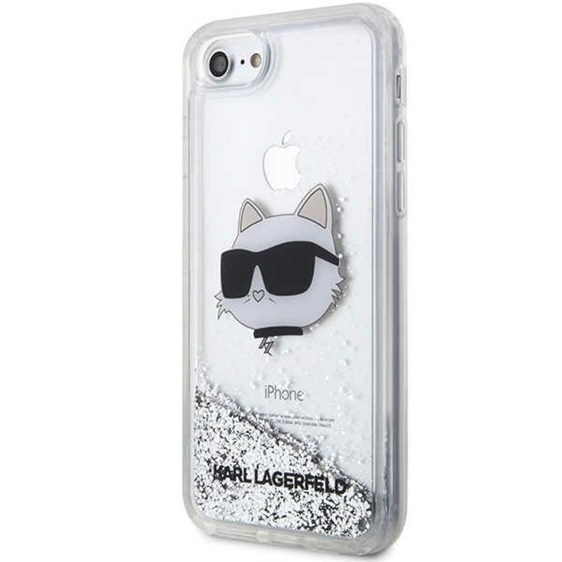 

Karl Lagerfeld KLHCI8LNCHCS iPhone 7/8/ SE 2020/2022 srebrny/silver hardcase Glitter Choupette Head