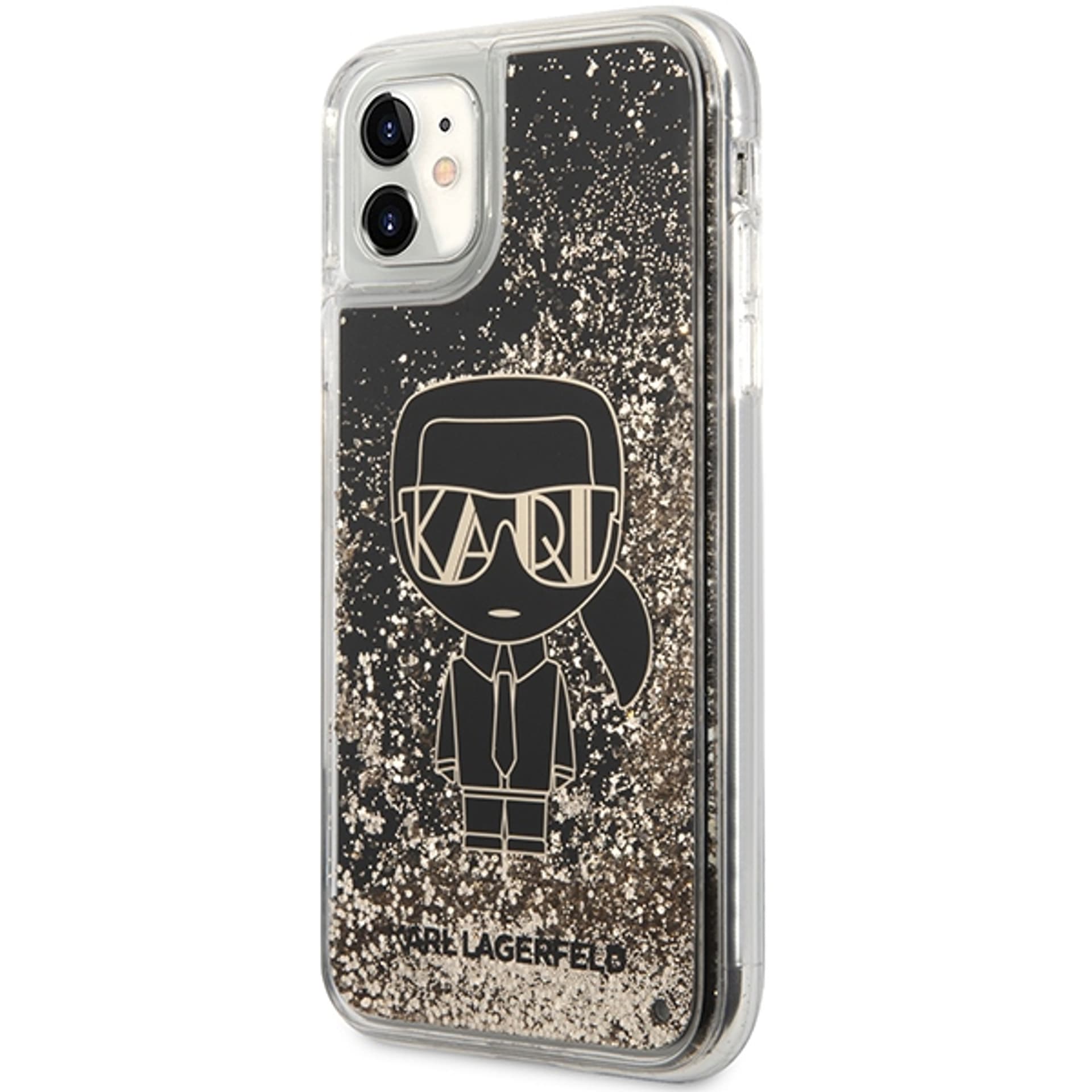 

Karl Lagerfeld KLHCN61LGGKBK iPhone 11/ XR czarny/black hardcase Liquid Glitter Gatsby