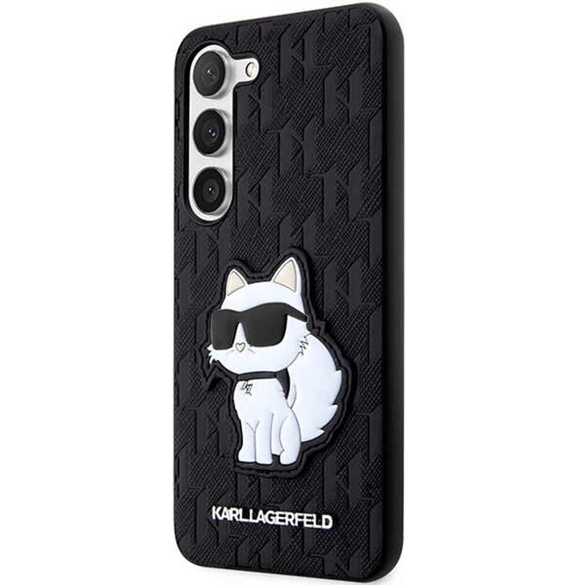 

Karl Lagerfeld KLHCS23MSAKLHCPK S23+ S916 hardcase czarny/black Saffiano Monogram Choupette