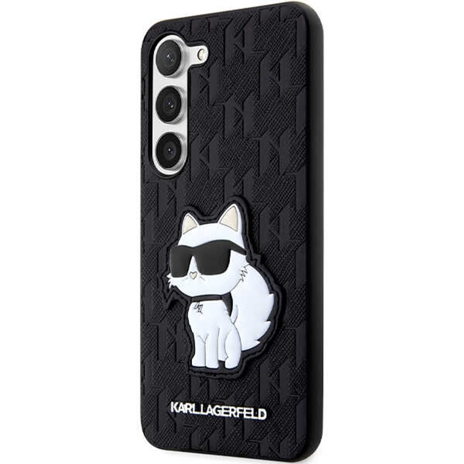 

Karl Lagerfeld KLHCS23SSAKLHCPK S23 S911 hardcase czarny/black Saffiano Monogram Choupette