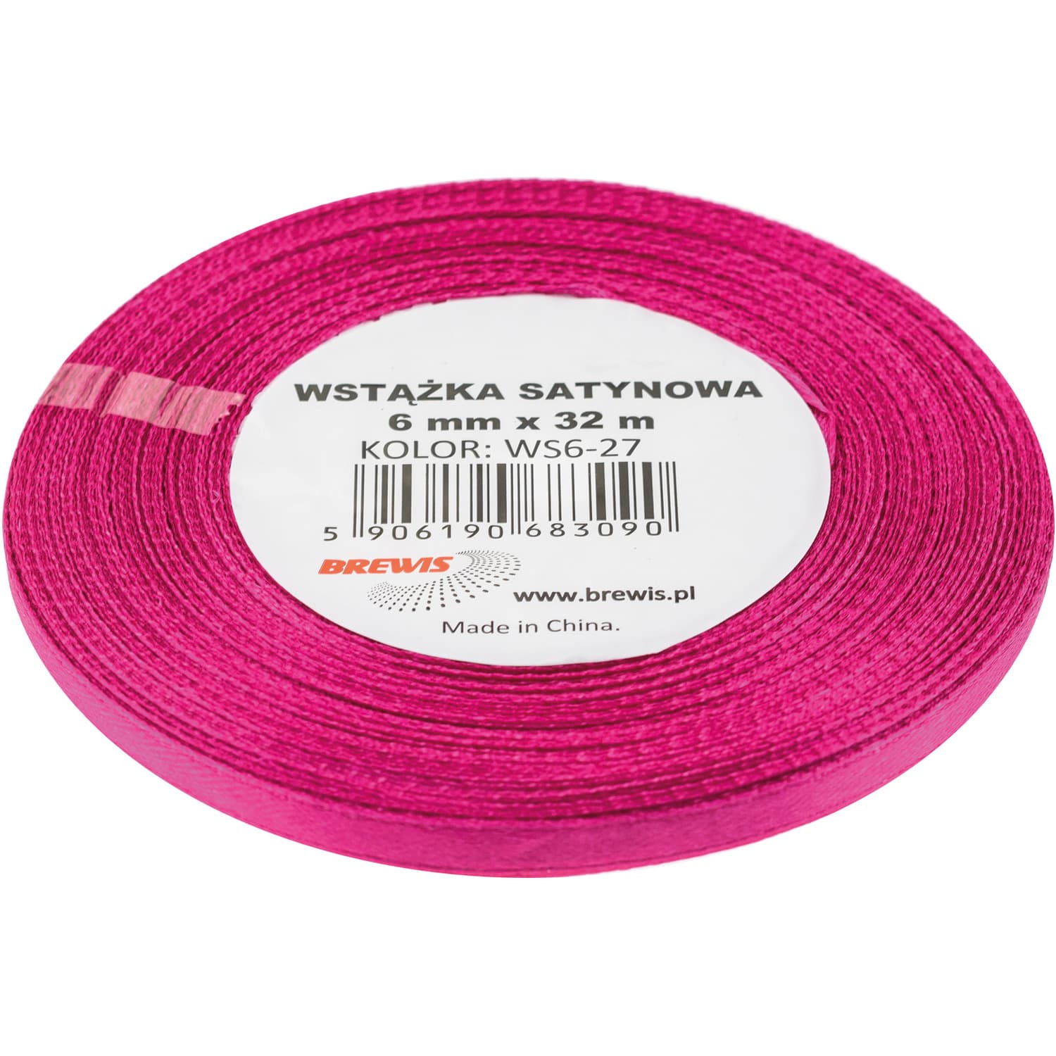 

Wstążka satynowa 6mm/32m biskupi (2) BREWIS, 2) brewi