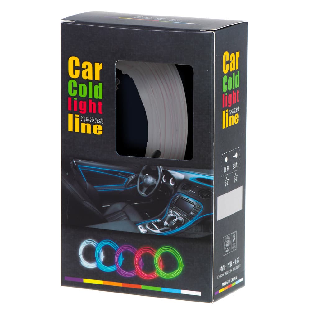 

Oświetlenie ambientowe LED do samochodu / auta USB / 12V taśma 5m biała