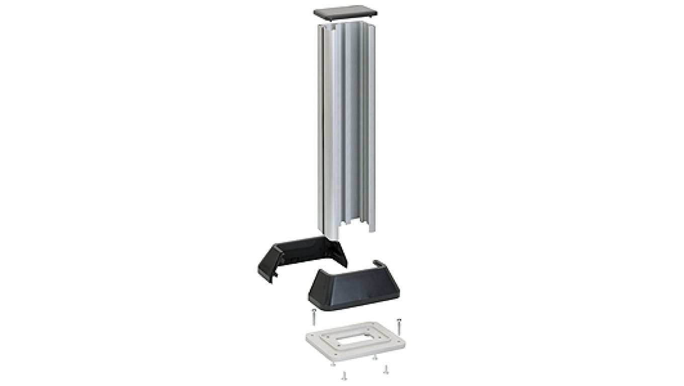 

Simon Connect Minikolumna ALC jednostronna 10xK45 anozdyzowane aluminium/ szary grafit ALC315/8/14
