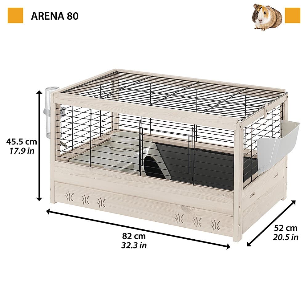 

CAGE ARENA 80 BLACK-klatka dla świnek morskich, 82x52x45,5 cm