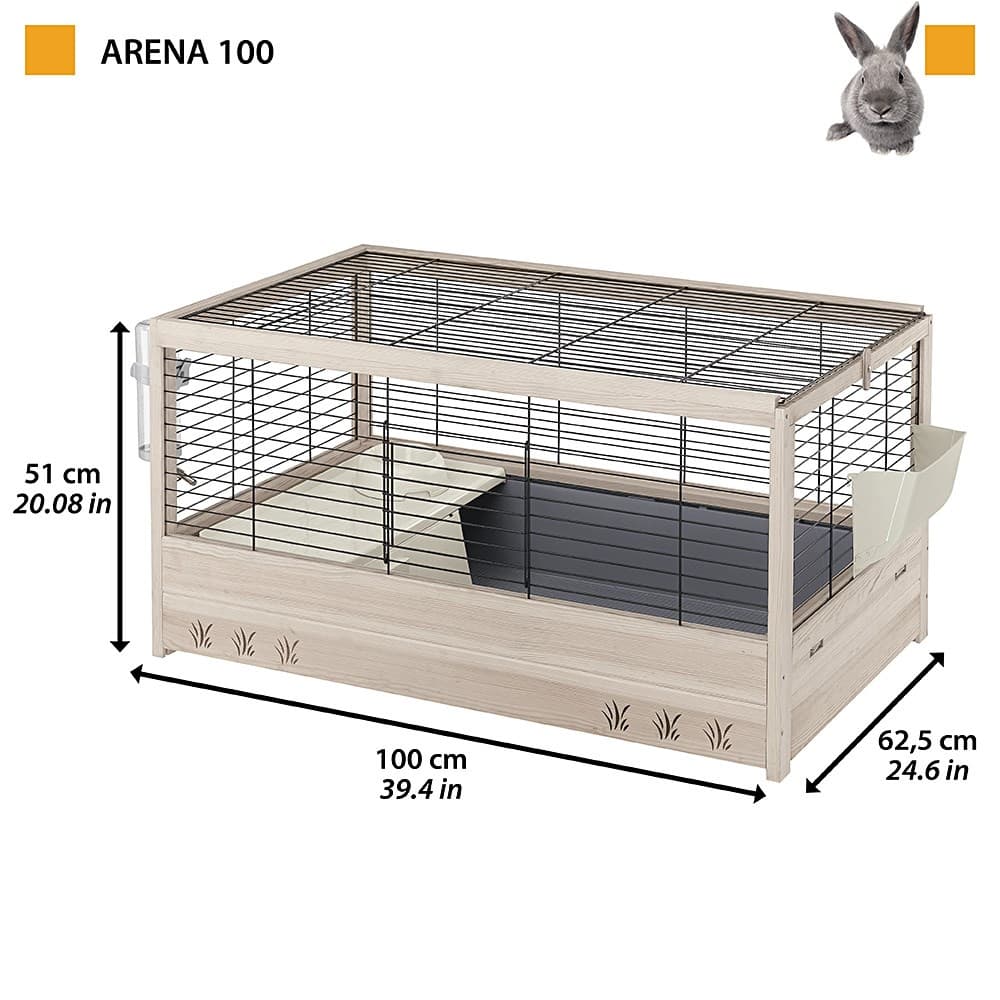 

CAGE ARENA 100 BLACK- klatka dla świnki morskiej 100x62,5x51 cm