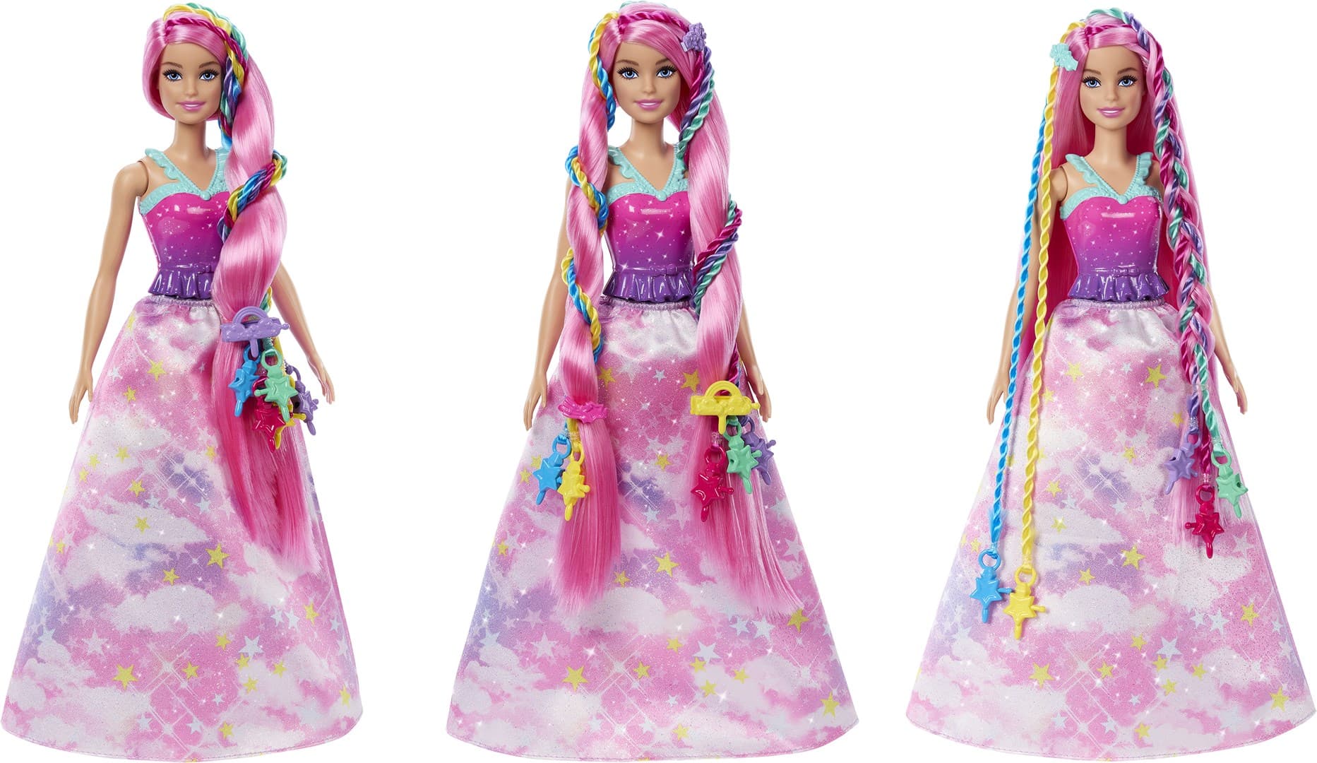

Barbie Księżniczka Zakręcone pasemka Lalka HNJ06
