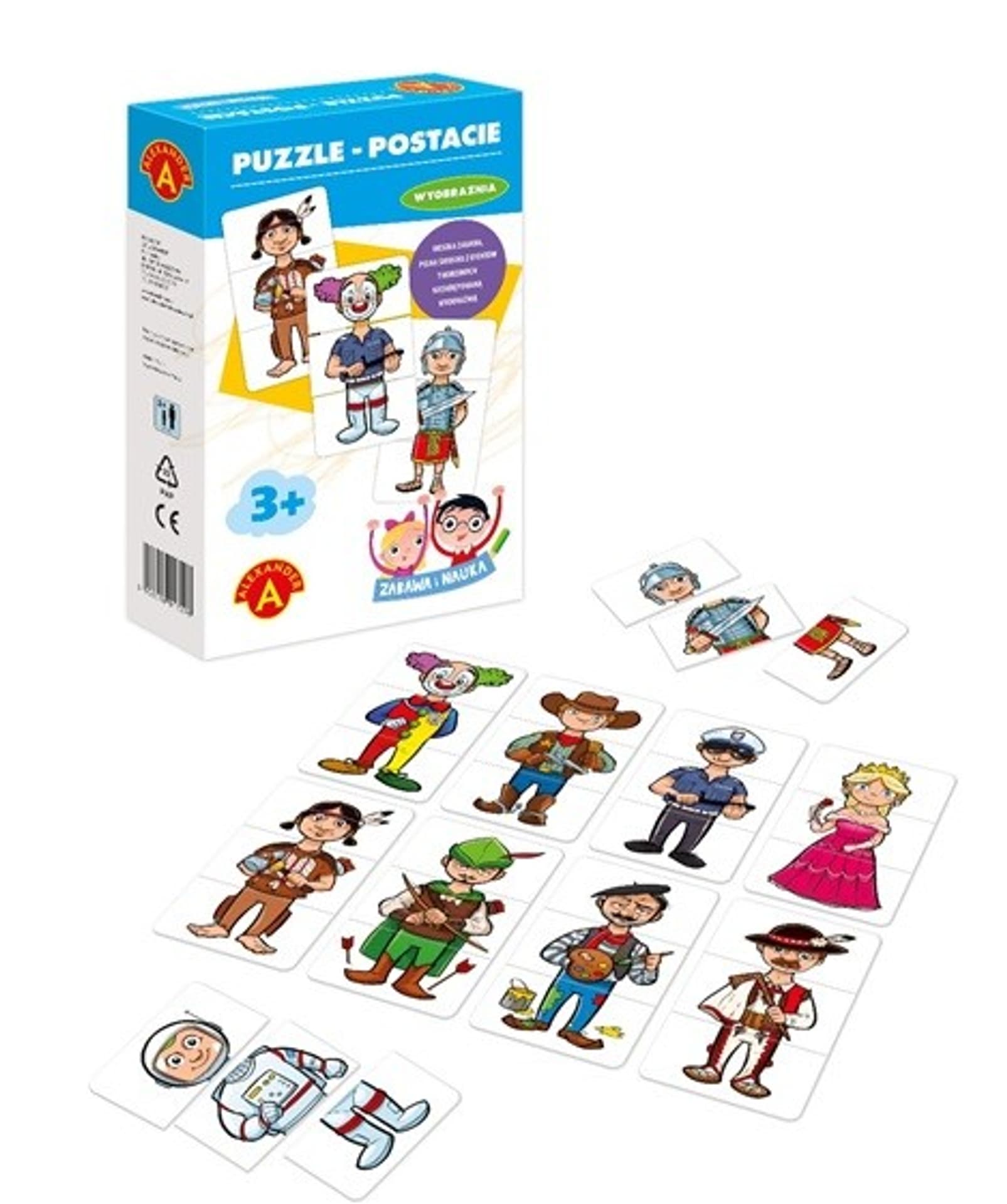 

Puzzle Postacie, Zabawa i Nauka