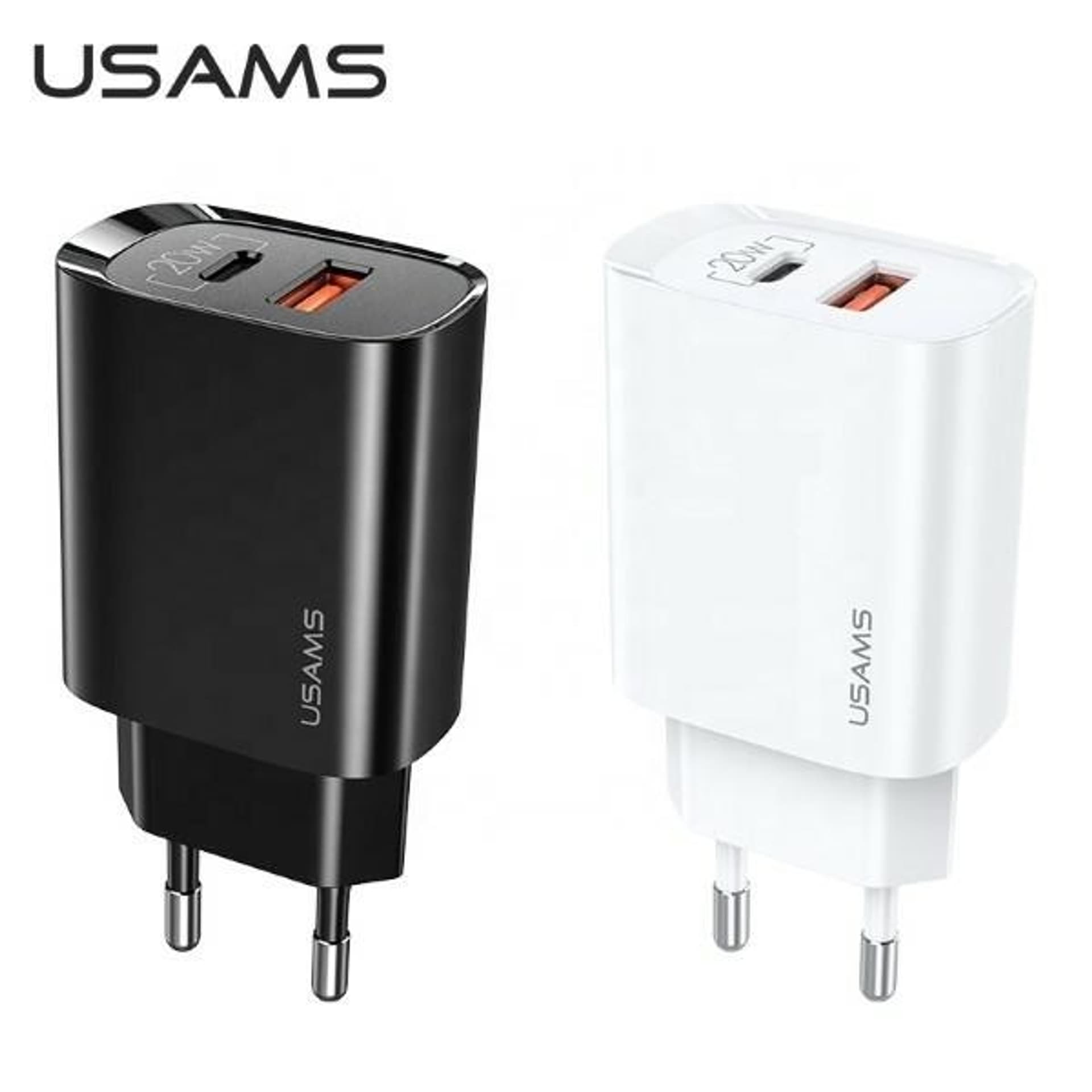 

USAMS Ład. siec. 1xUSB-C+1xUSB T35 20W (only head) PD3.0 +QC3.0 Fast Charging biały/white CC121TC01 (US-CC121)