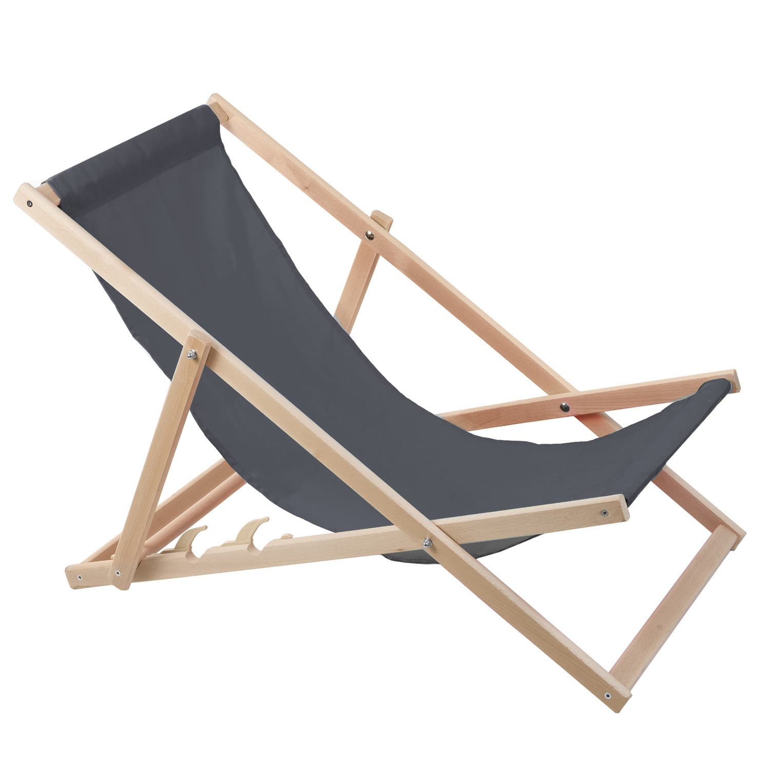 

Leżak plażowy, drewniany szary