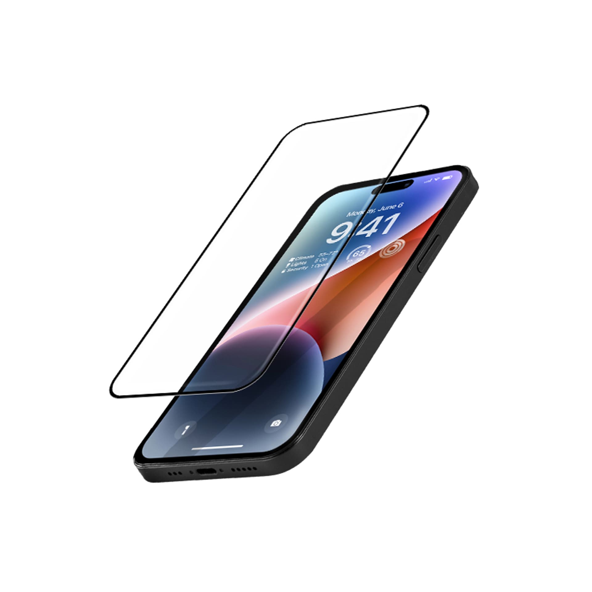 

Crong Anti-Bacterial 3D Armour Glass - Szkło hartowane 9H na cały ekran iPhone 14 Pro + ramka instalacyjna