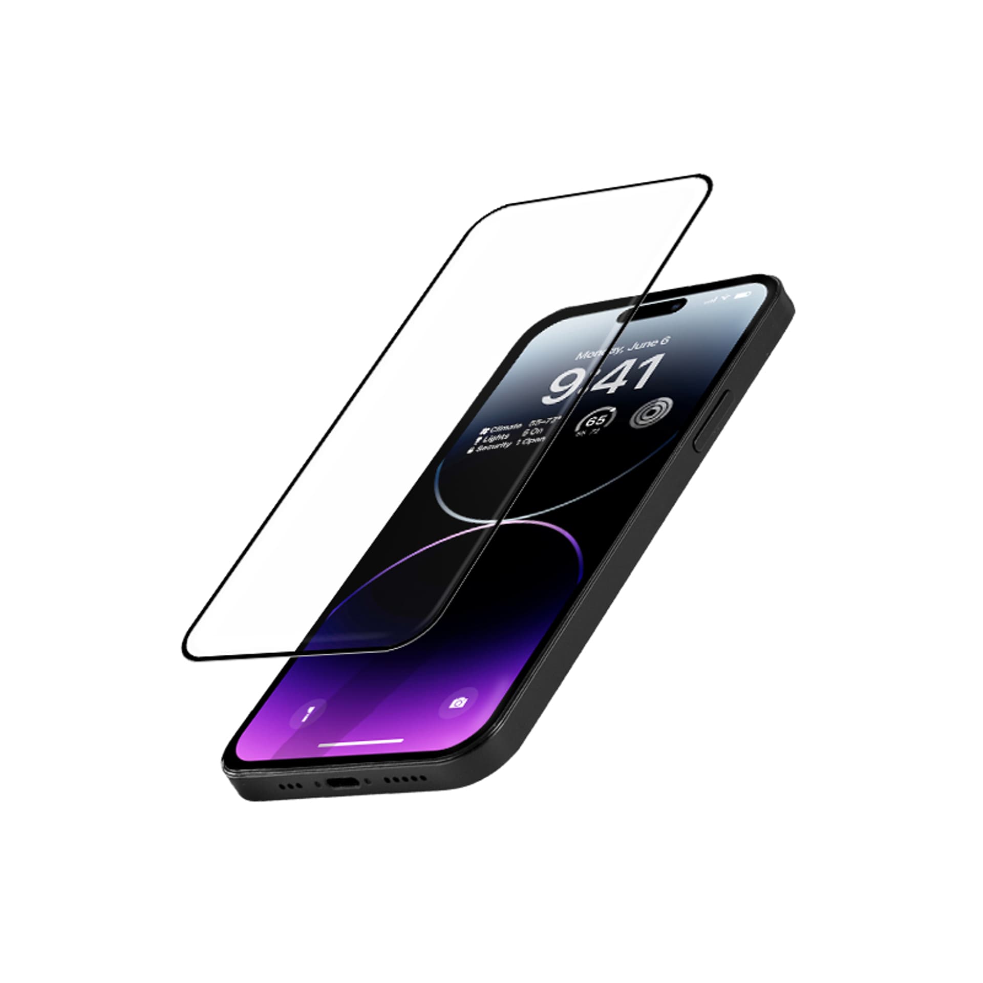 

Crong Anti-Bacterial 3D Armour Glass - Szkło hartowane 9H na cały ekran iPhone 14 Pro Max + ramka instalacyjna