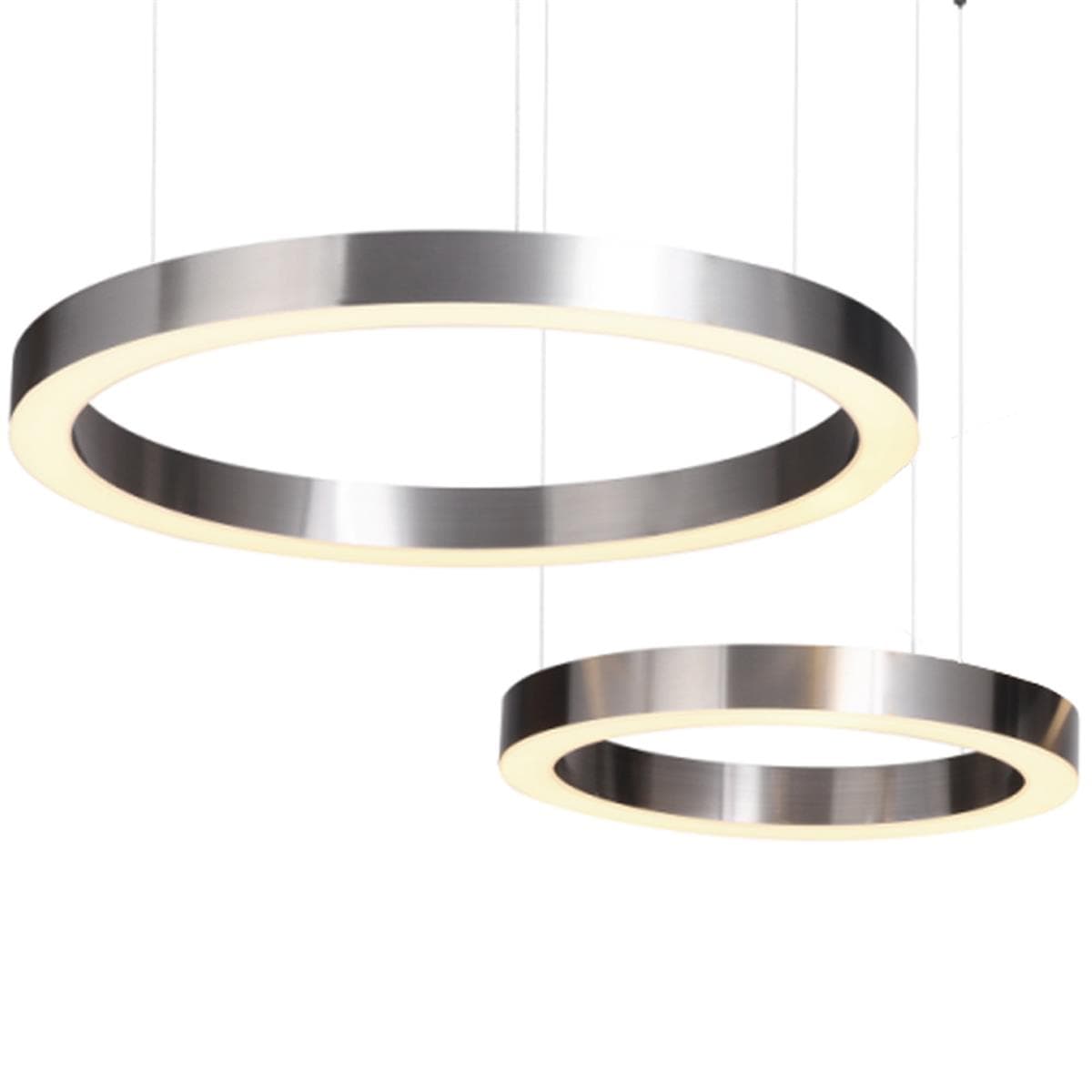 

Lampa wisząca CIRCLE 40+60 LED nikiel na 1 podsufitce (Kolor nikiel szczotkowany)