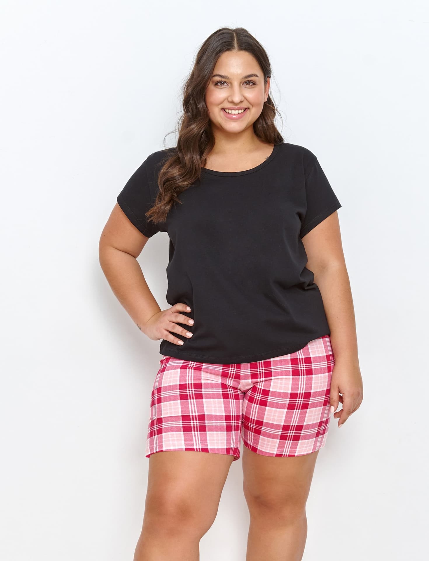 

PIŻAMA SOPHIE 2921 KR R.2XL-3XL (kolor czarny, rozmiar XXL)