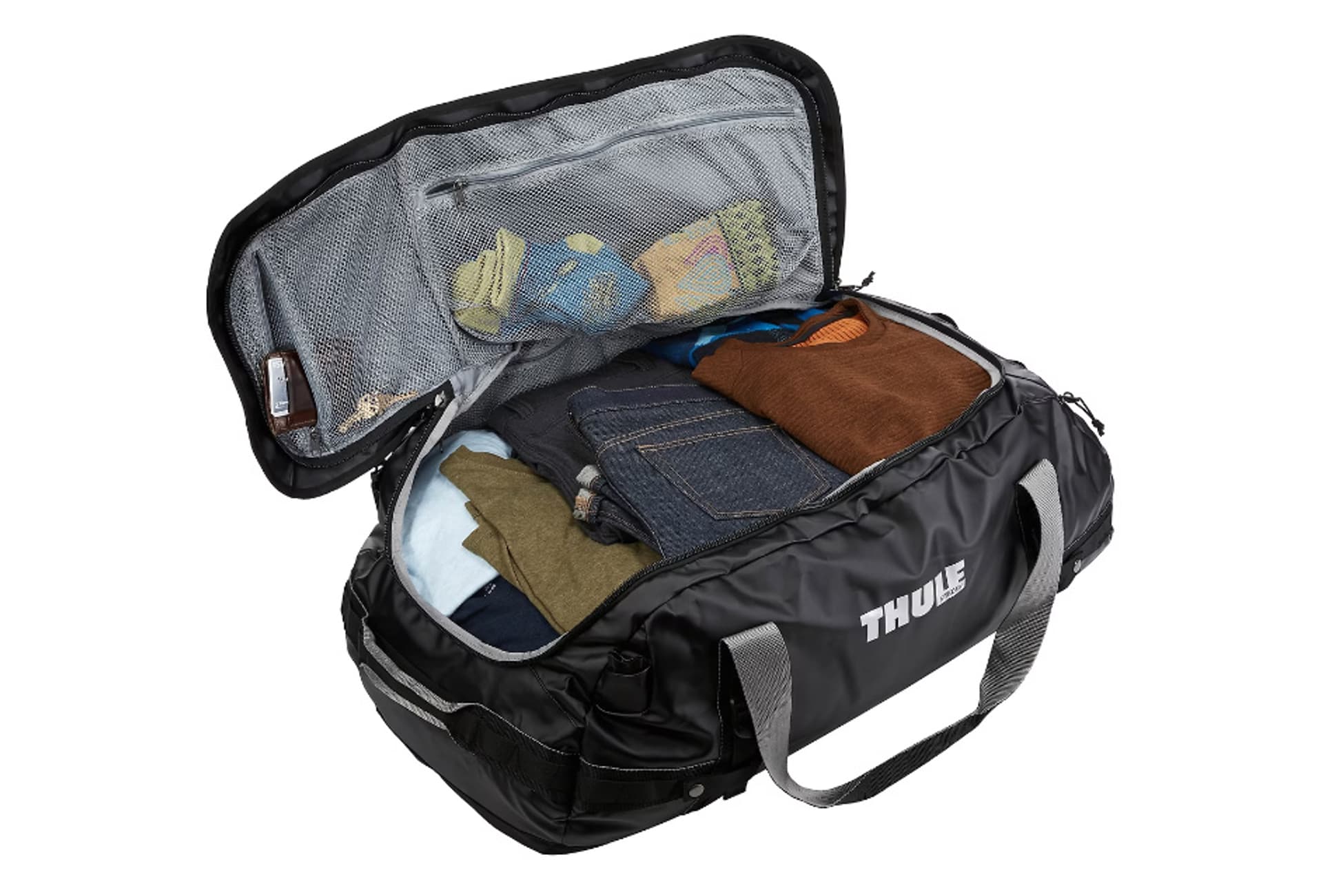

Thule Duffel 130L TDSD-205 Chasm Poseidon, Wodoodporny, Pasek na ramię, Torba