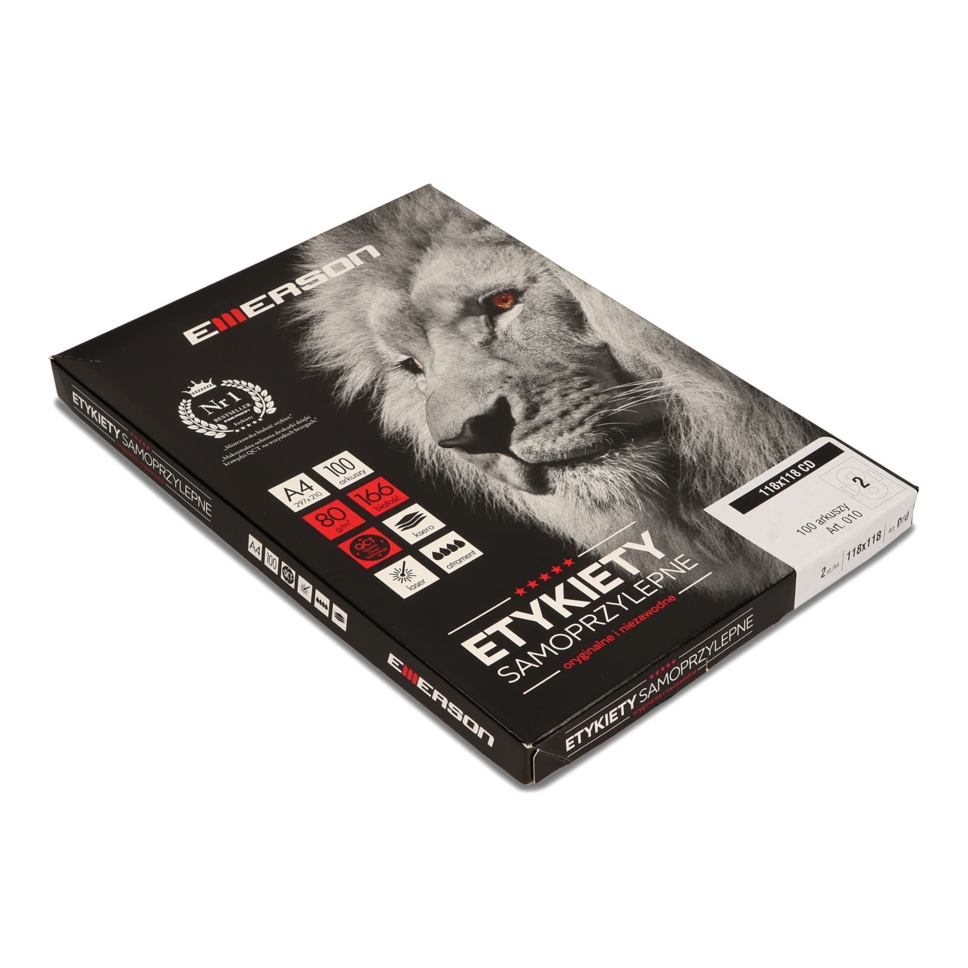 

Etykiety A4 białe (100ark) 118x118mm CD nr.010 EMERSON eta4118x118, 100ark) 118x118mm cd nr.010 emerson eta4118x11
