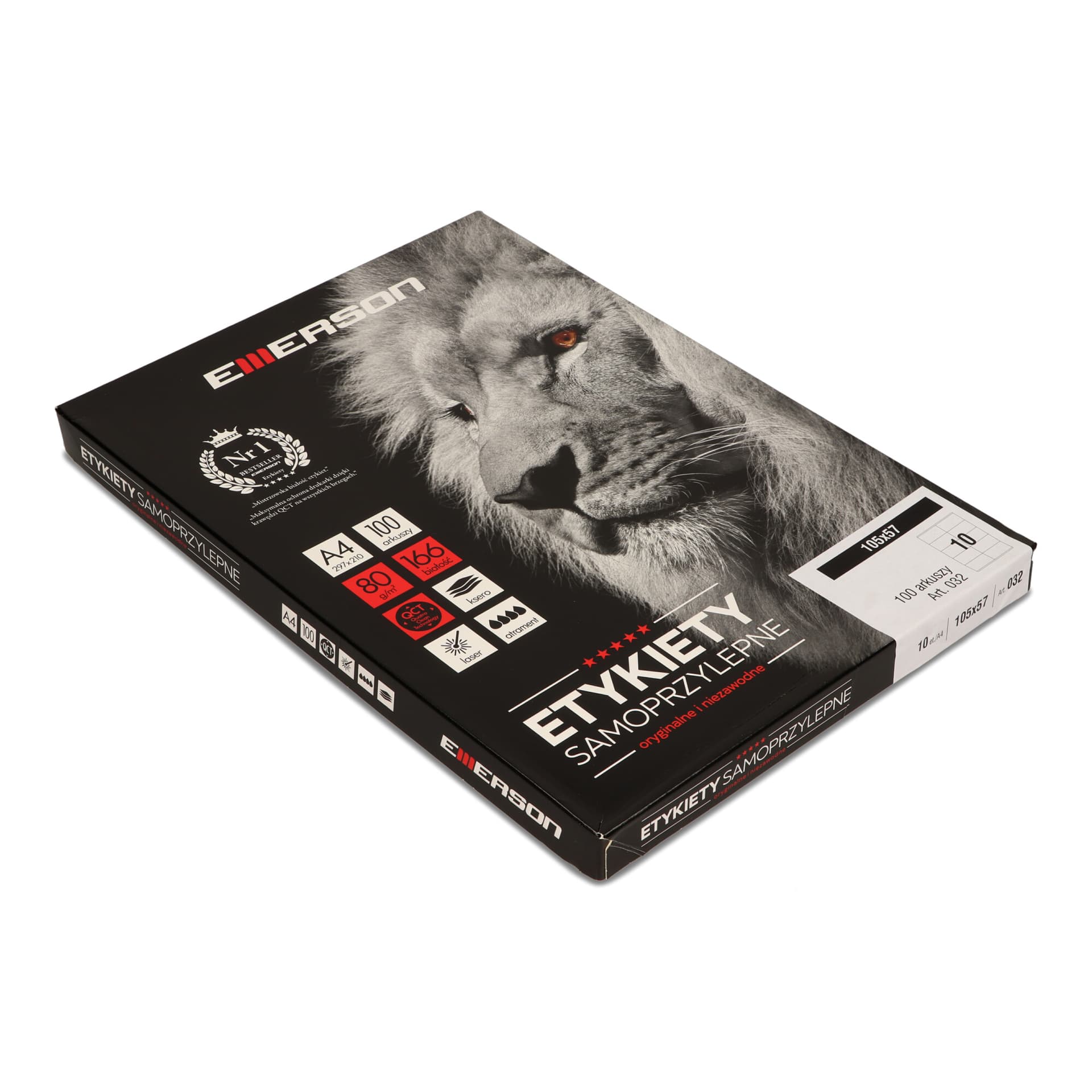 

Etykiety A4 białe (100ark) 105x57mm nr.032 EMERSON eta4105x057w, 100ark) 105x57mm nr.032 emerson eta4105x057