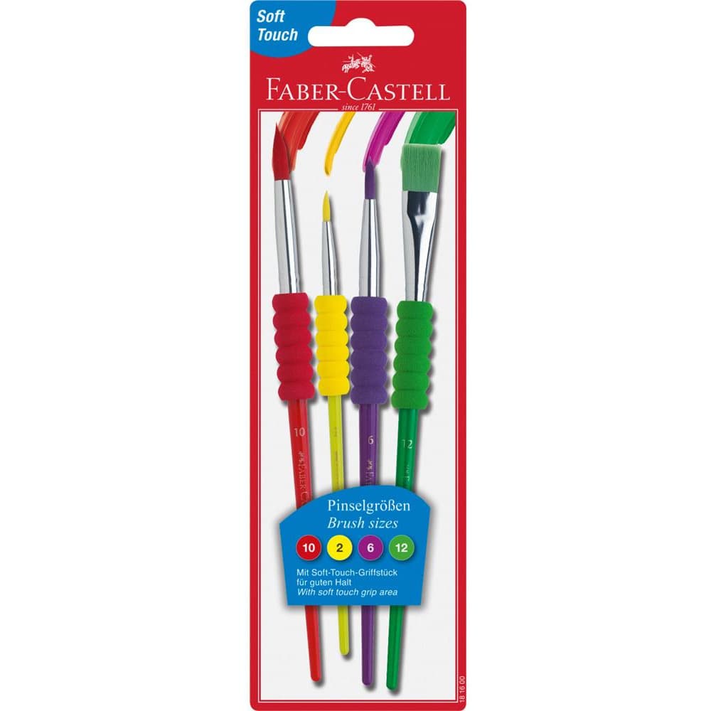 

Pędzle szkolne z miękkim uchwytem 4szt. 481600FC FABER-CASTELL