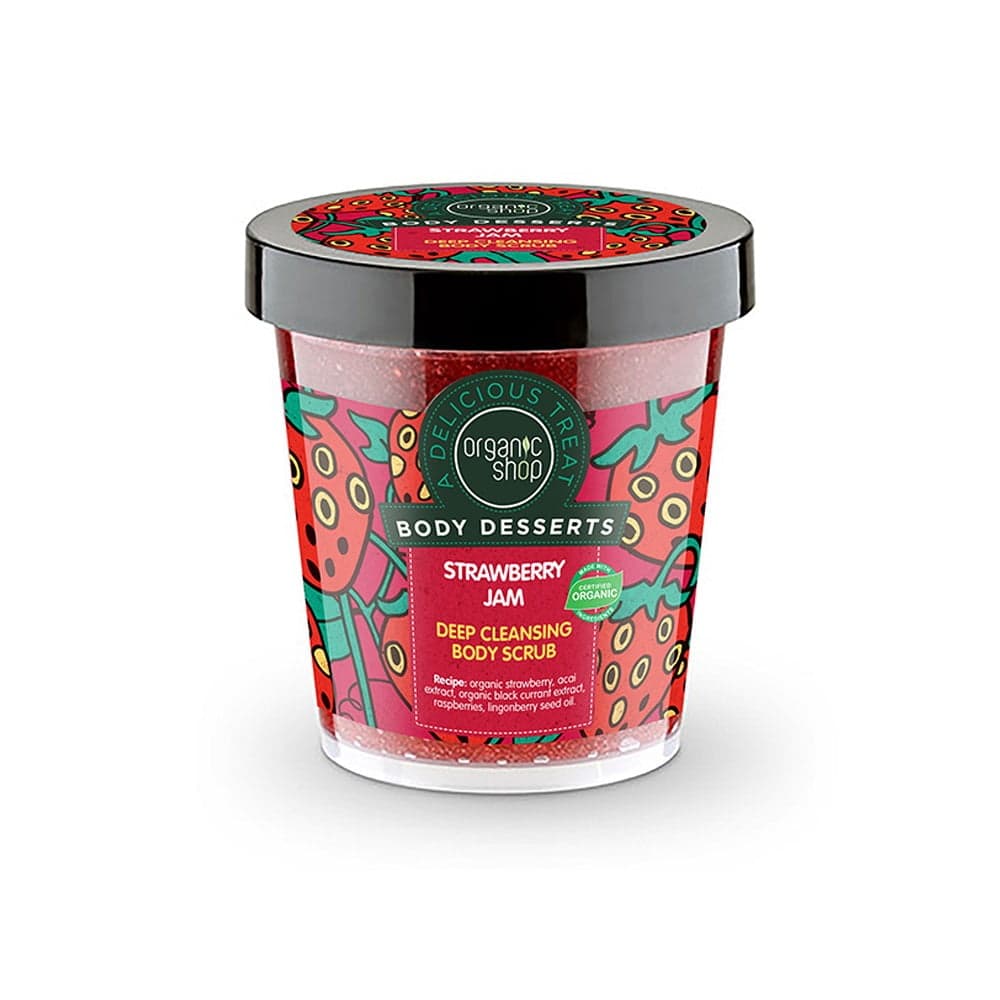 

Organic Shop Body Desserts Strawberry Jam Deep Cleansing Body Scrub głęboko oczyszczający peeling do ciała o zapachu dżemu truskawkowego 450ml
