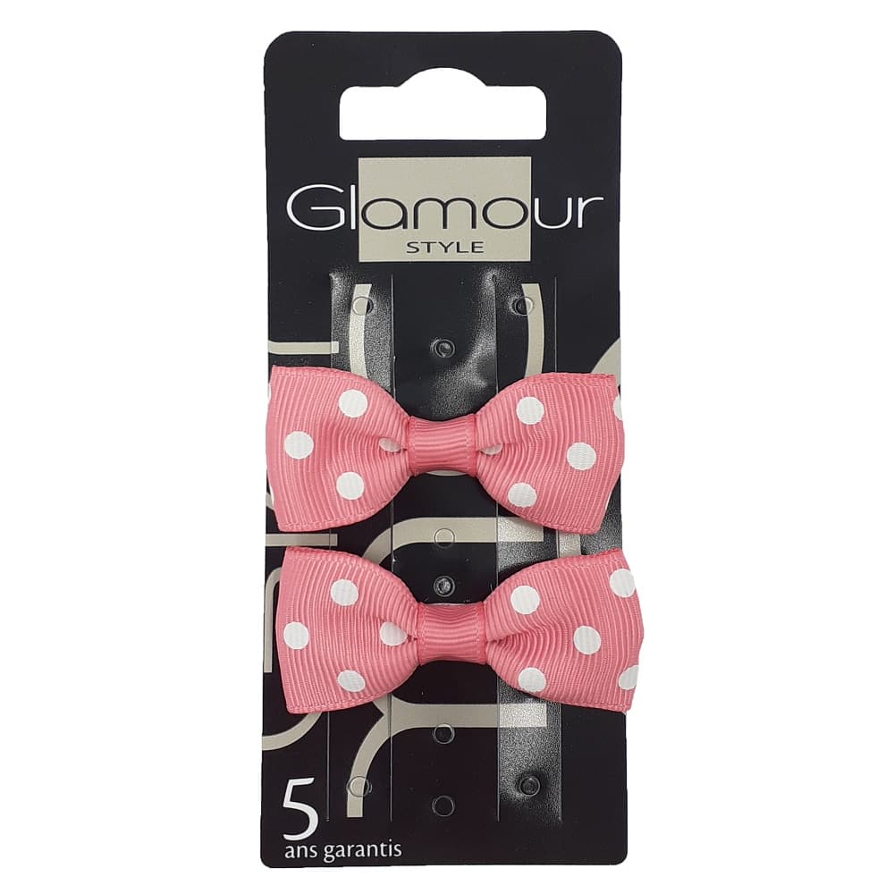 

Glamour Spinki do włosów z kokardą Różowe 2szt