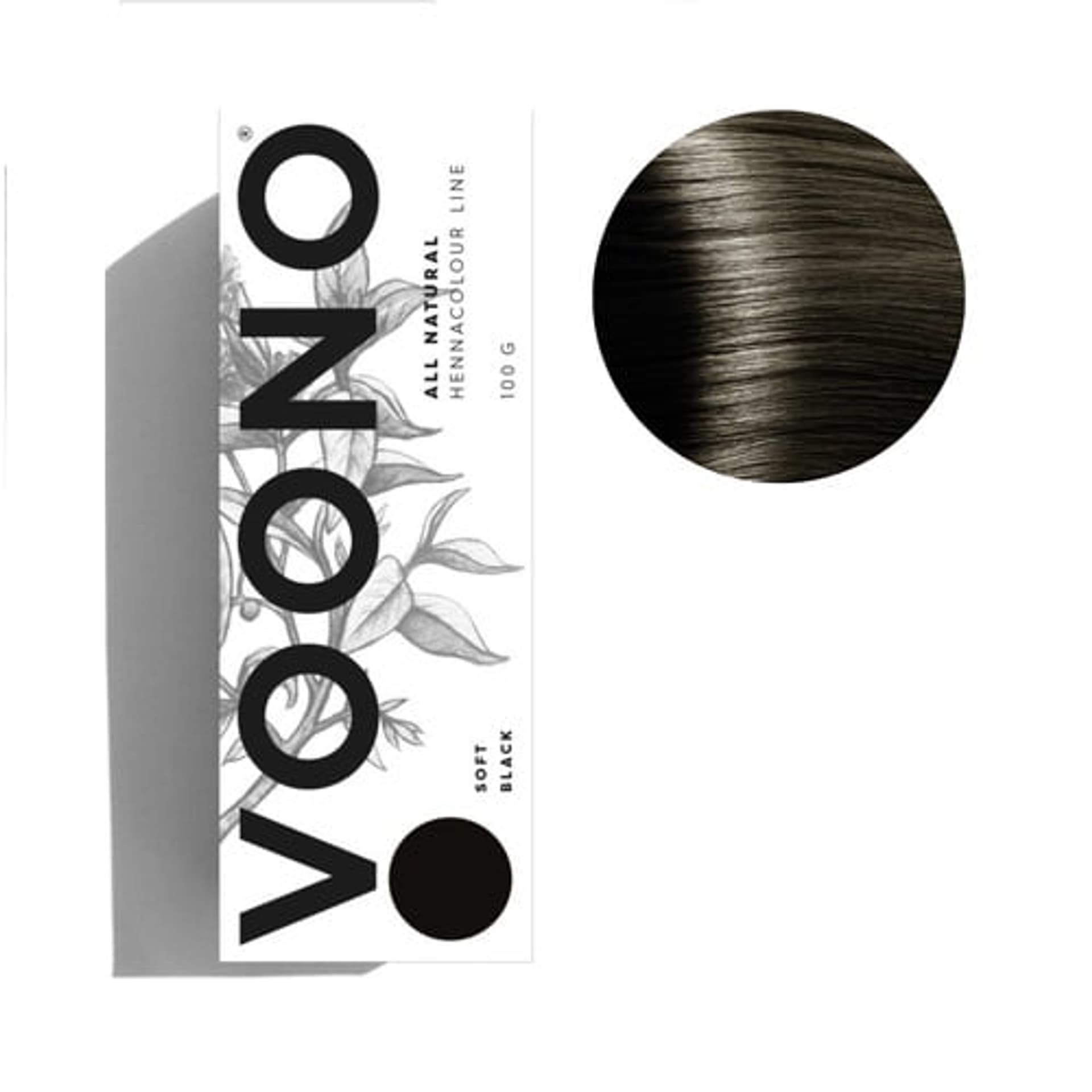 

Voono All Natural Hennacolour Line henna do włosów Soft Black 100g