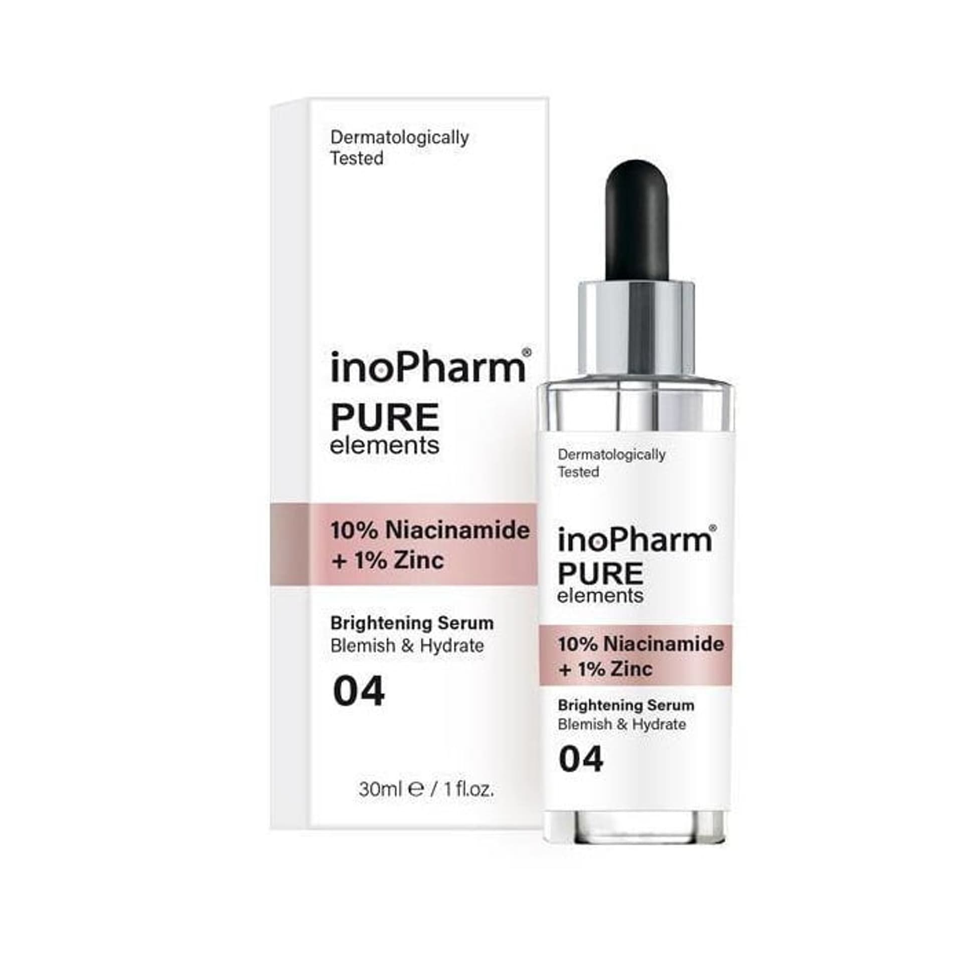

InoPharm Pure Elements 10% Niacinamide + 1% Zinc Brightening Serum serum do twarzy z 10% niacynamidem i 1% cynkiem 30ml
