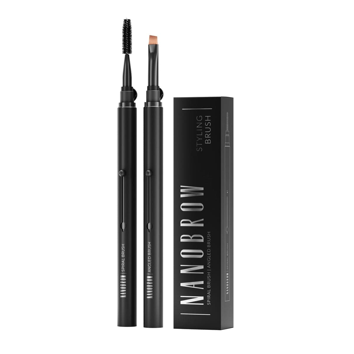 

Nanobrow Styling Brush wysuwany pędzelek do aplikacji kosmetyków + szczoteczka do czesania i modelowania brwi oraz rzęs