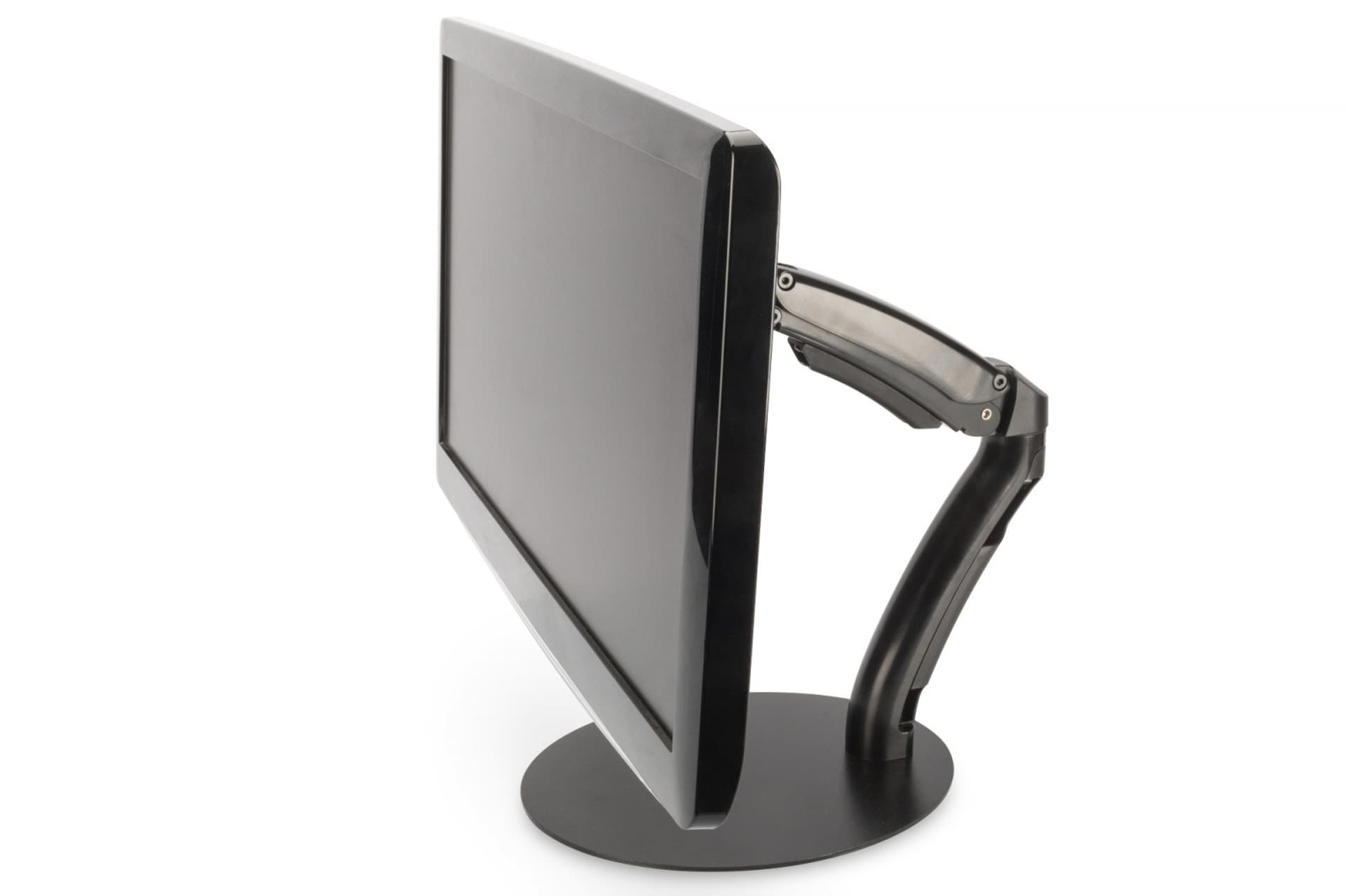 

Ramię biurkowe pojedyncze, 1xLCD, max. 27", max. 6.5kg, uchylno-obrotowe 180° (PIVOT)