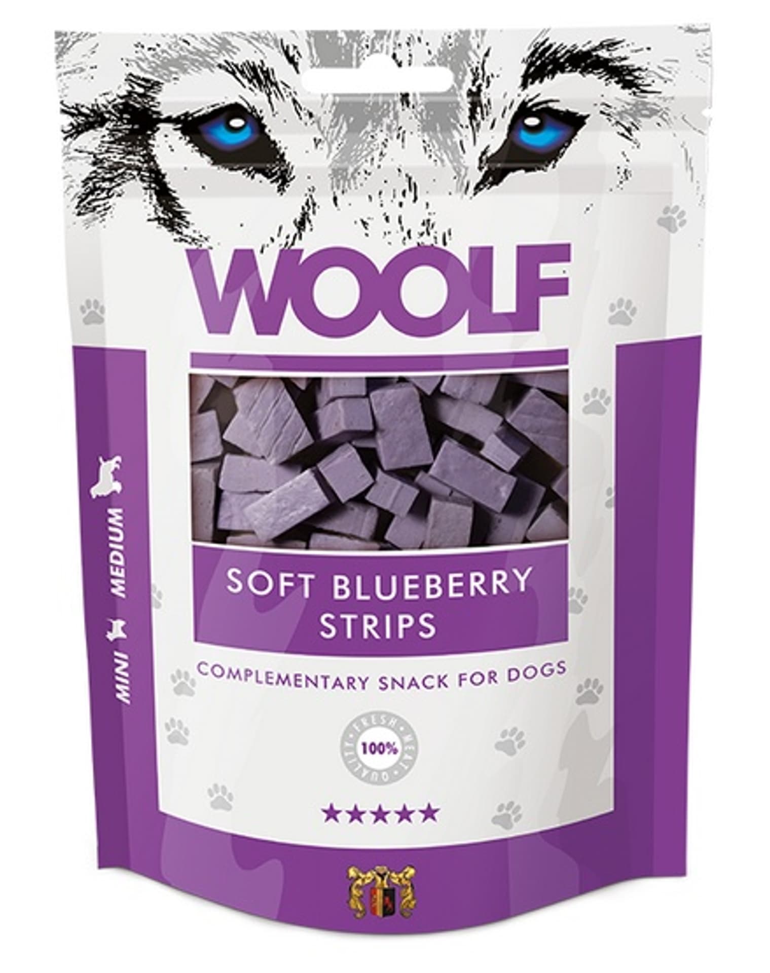 

Woolf Soft Blueberry Strips 100g