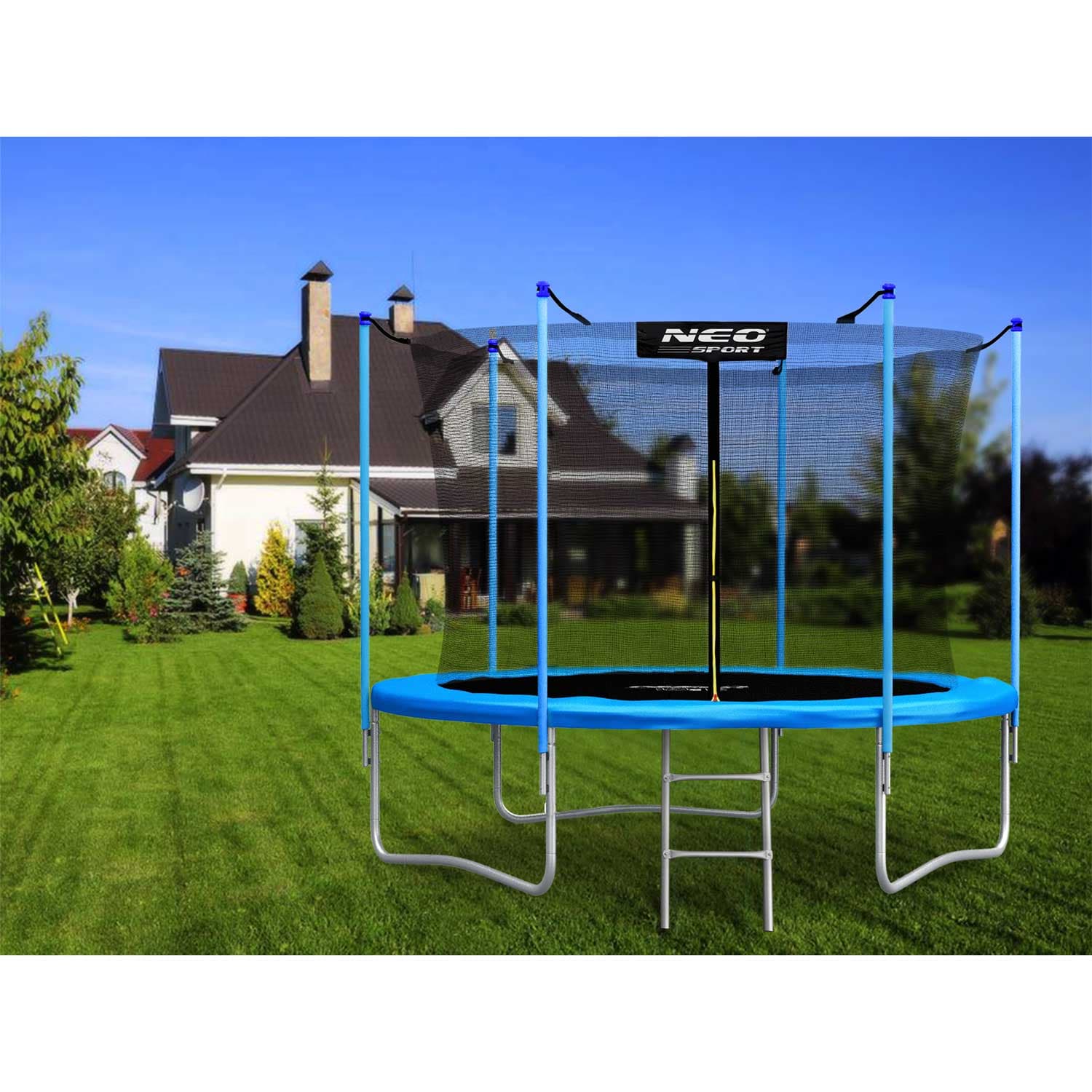 

Trampolina ogrodowa 10ft/312cm z siatką wewnętrzną i drabinką Neo-Sport