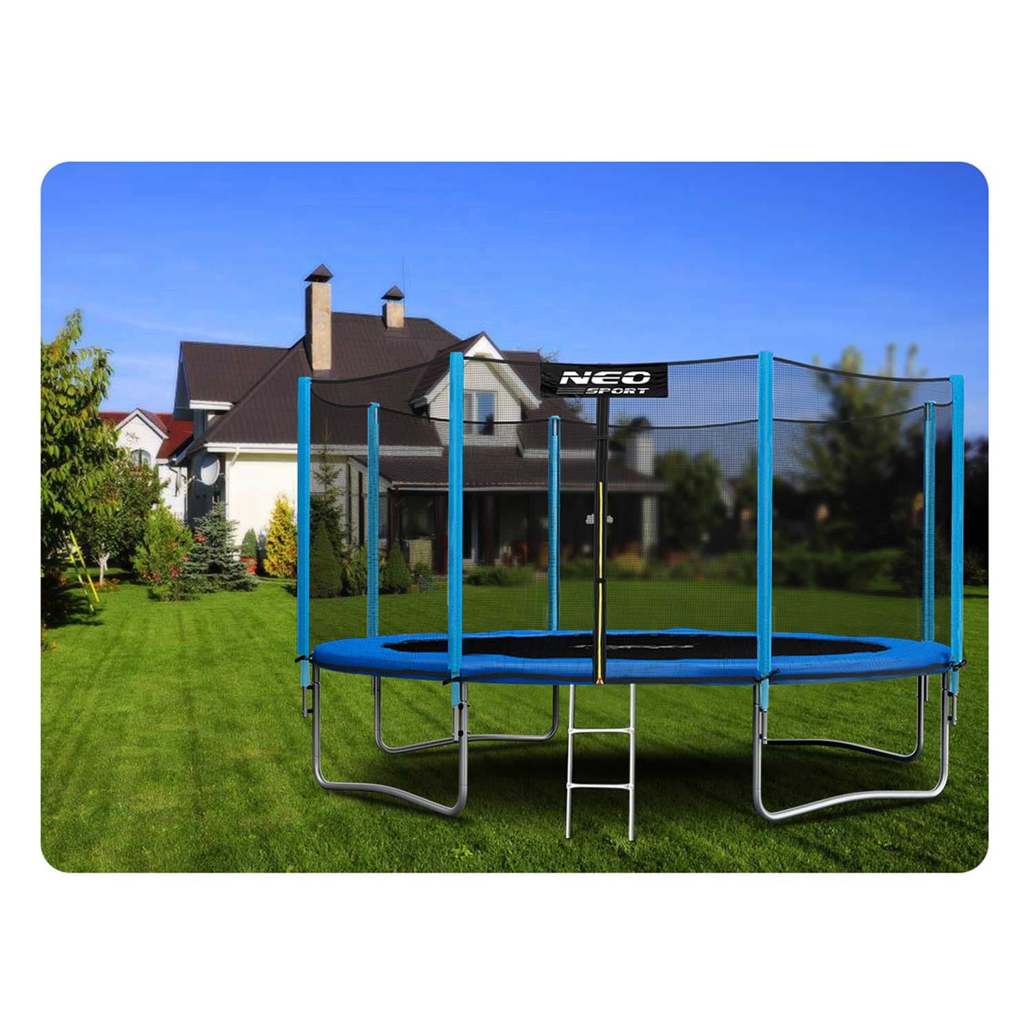

Trampolina ogrodowa 13ft/404cm z siatką zewnętrzną i drabinką Neo-Sport