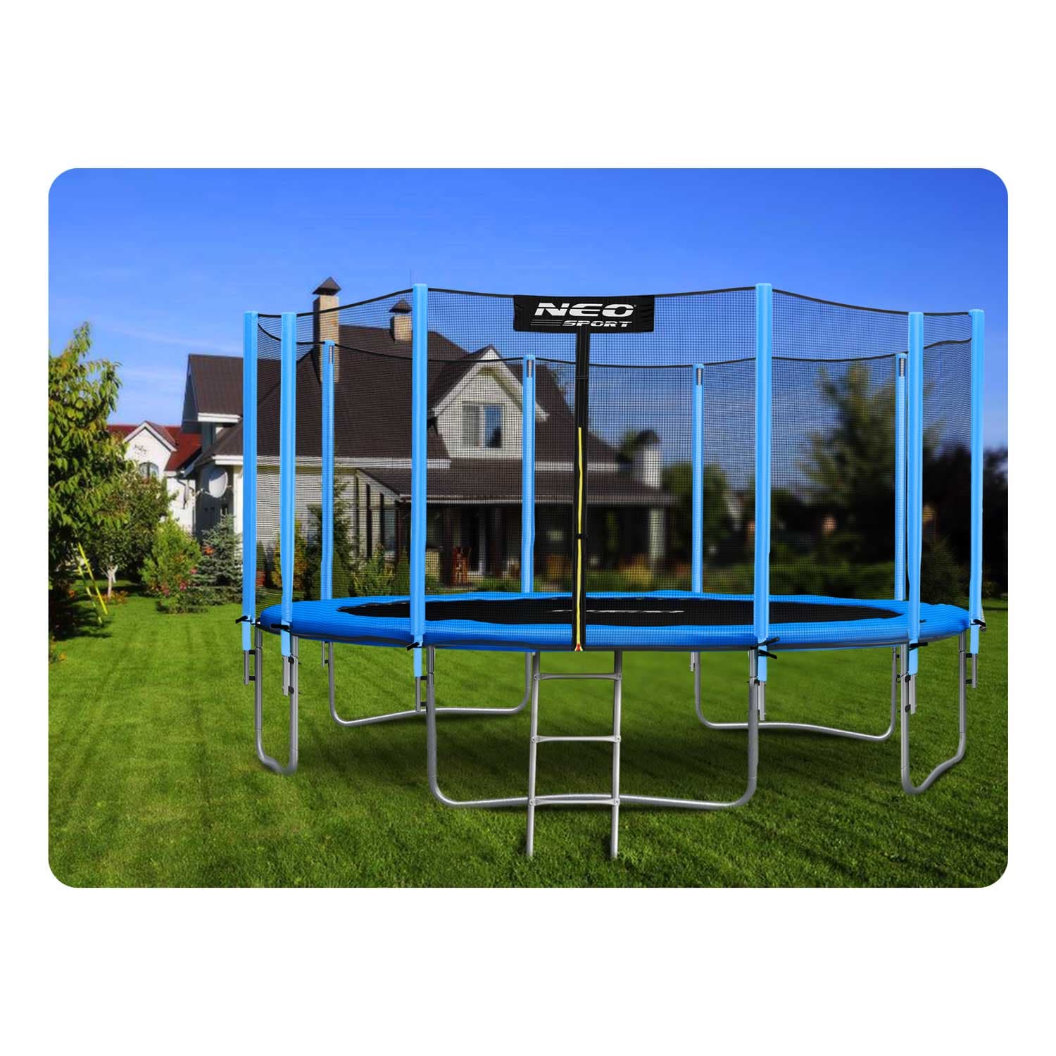 

Trampolina ogrodowa 15ft/465cm z siatką zewnętrzną i drabinką Neo-Sport
