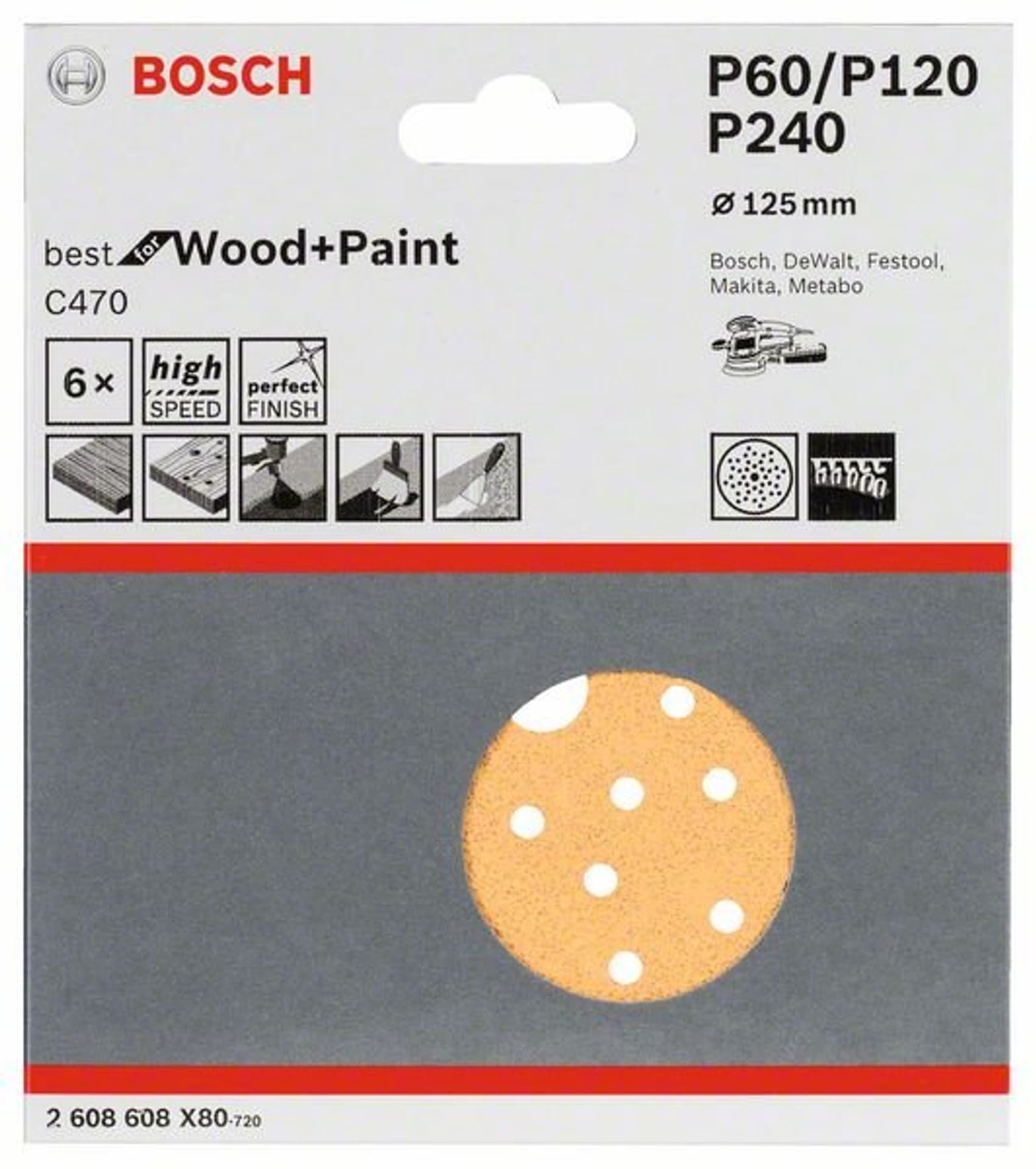 

KRĄŻEK PRZYCZEPNY 125MM C470 G60 PERFOROWANY