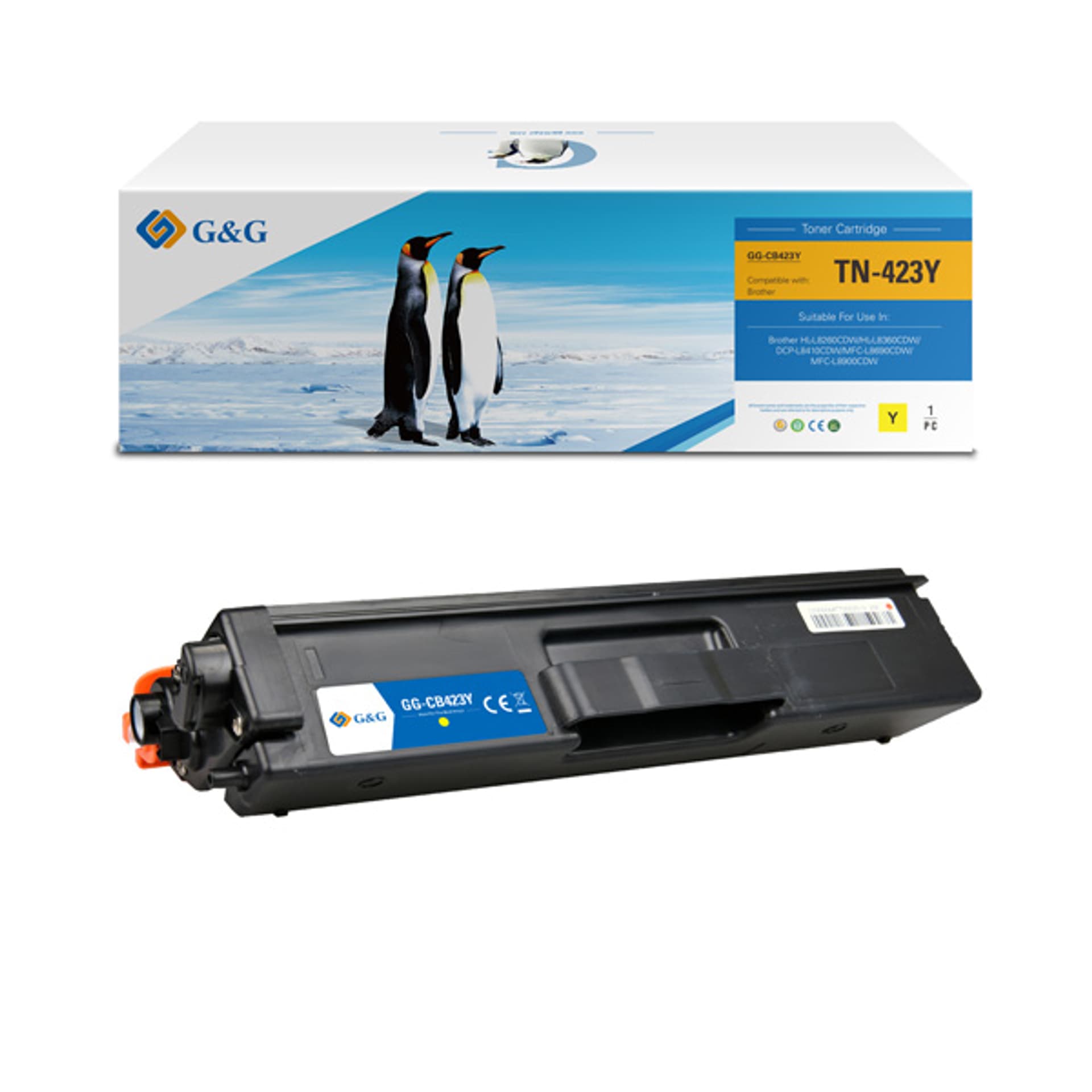 

G&G kompatybilny toner z NT-CB423Y, TN-423Y, yellow, 4000s, dla Brother HL-L8260CDW, DCP-L4810CDW, MFC-L8690CDW,8900CDW, N