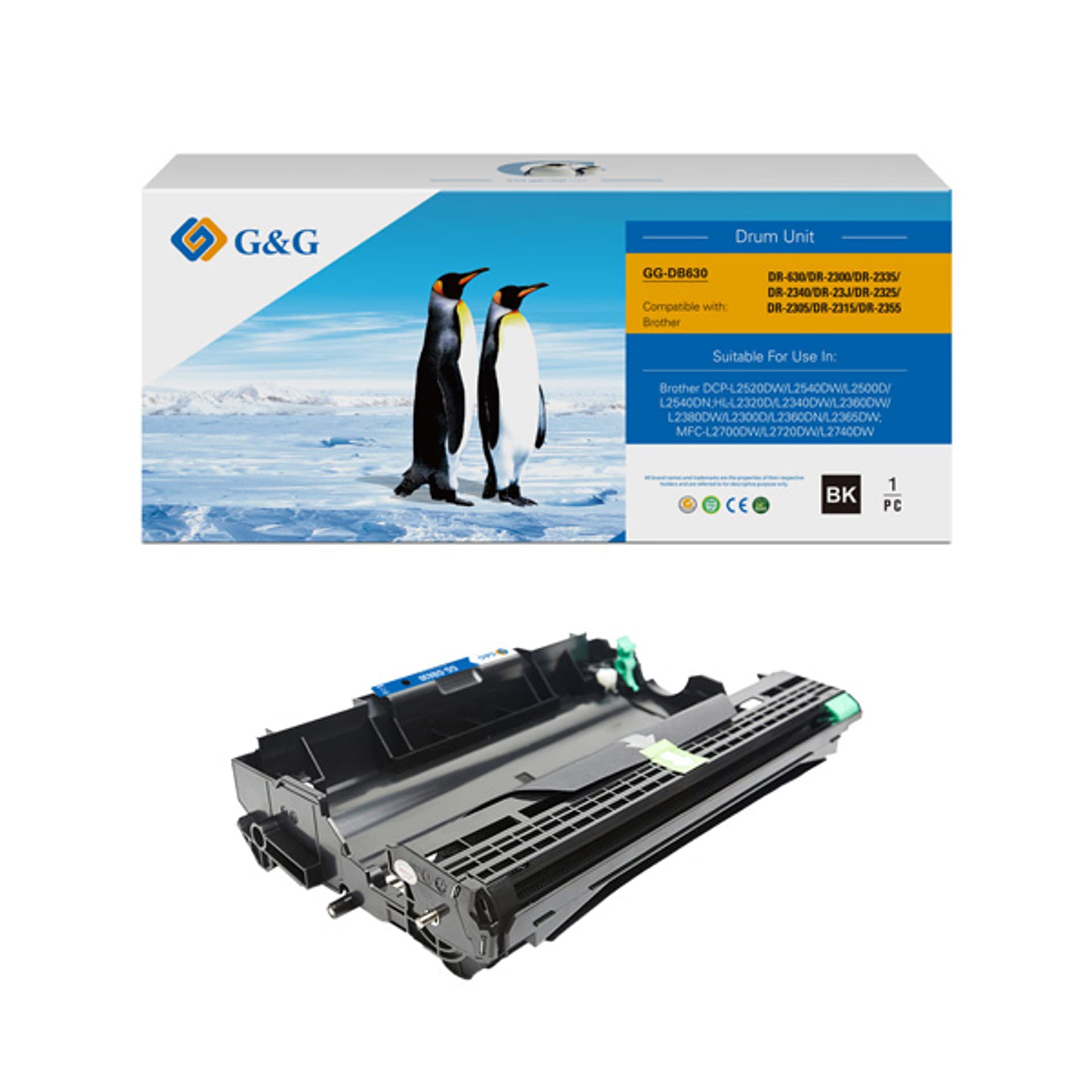 

G&G kompatybilny bęben z DR2300, black, 12000s, dla Brother MFC-L2720DQ, DCP-L2500D, DCP-L2520DW, DCP-L2540DN