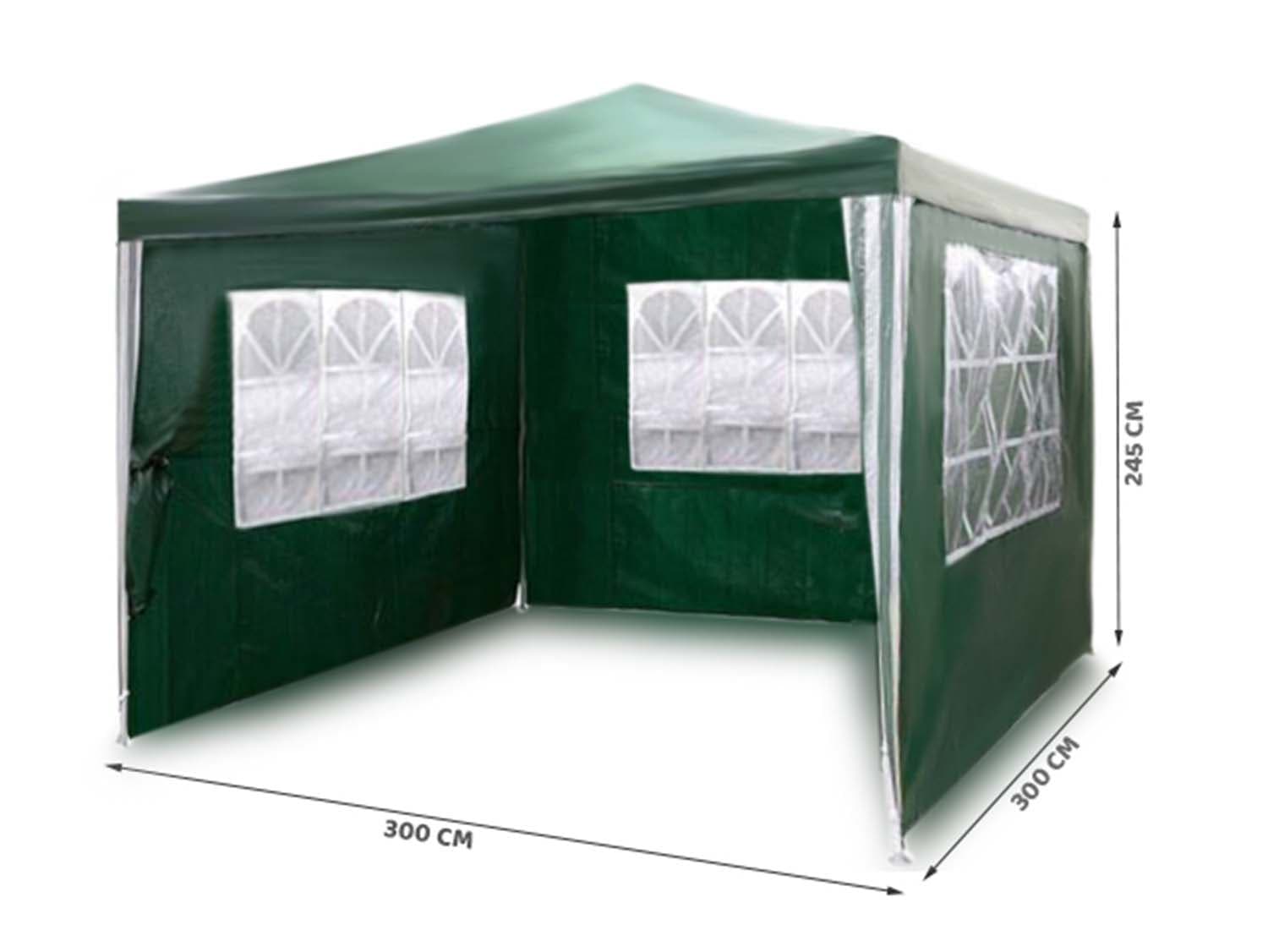 

Pawilon ogrodowy 3 scianki 3 x 3m zielony Plonos